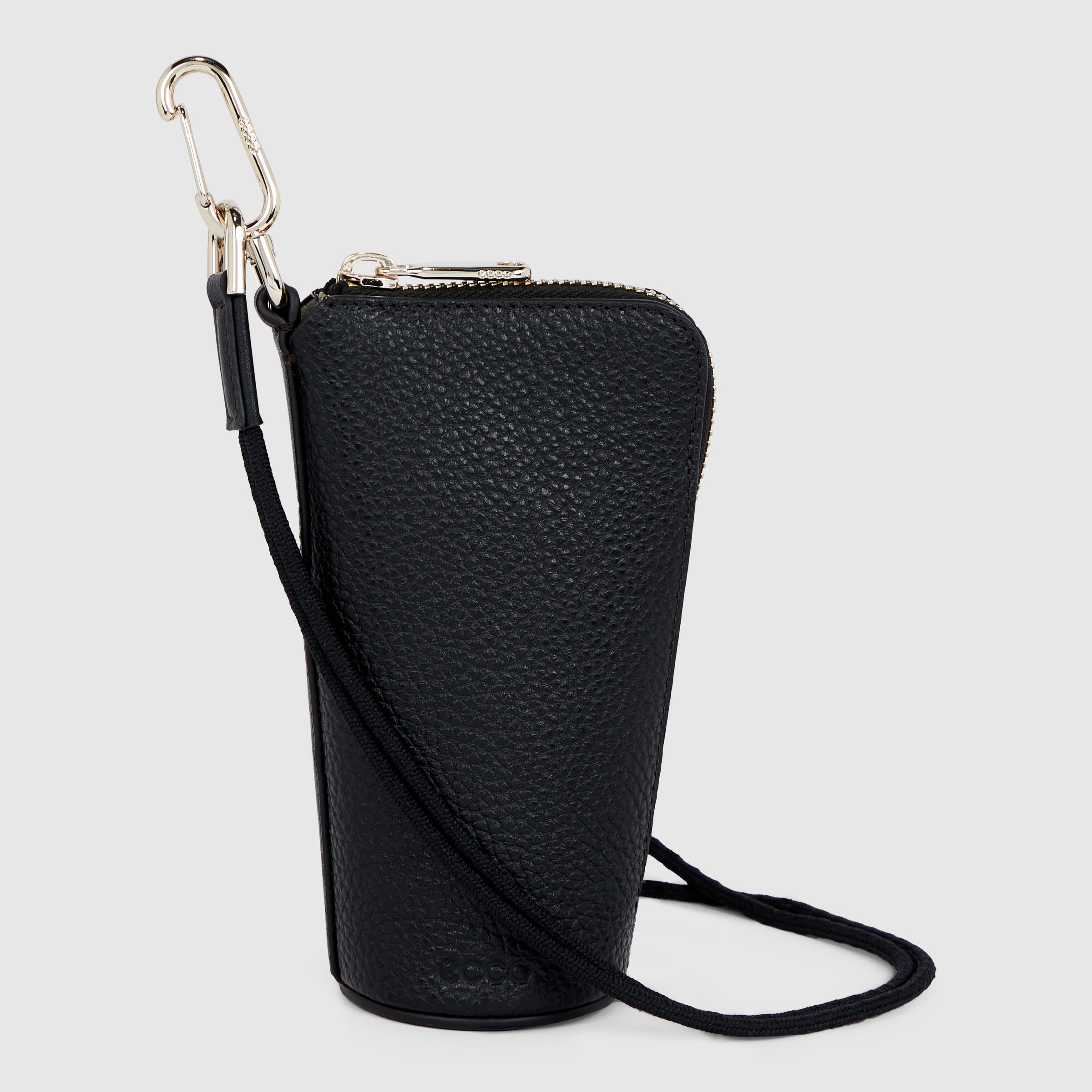 ECCO® Textureblock Leather Pouch Bag - Black - Main