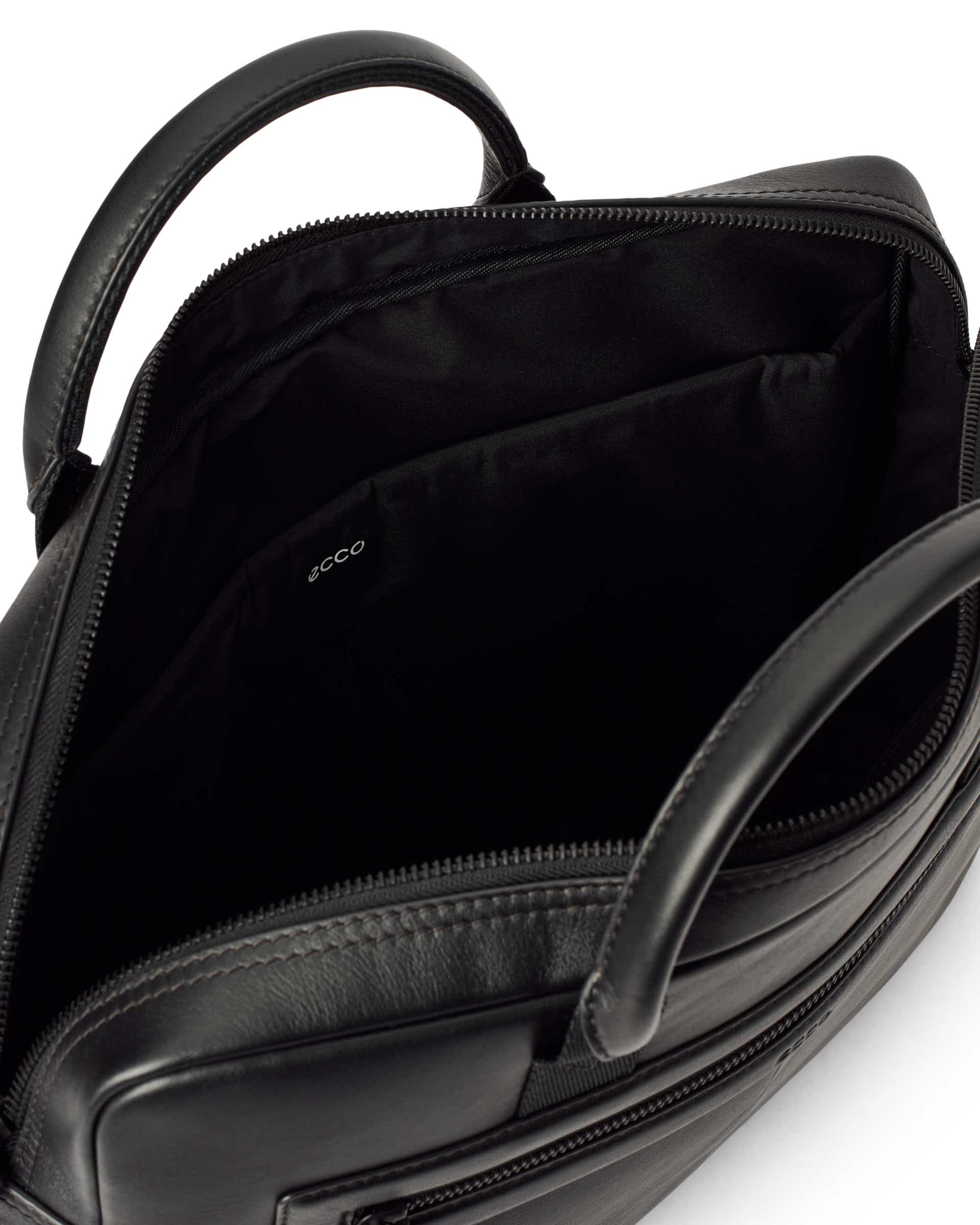 ECCO® MODE LAPTOP BAG Herren Laptoptasche aus Leder - Schwarz - Inside