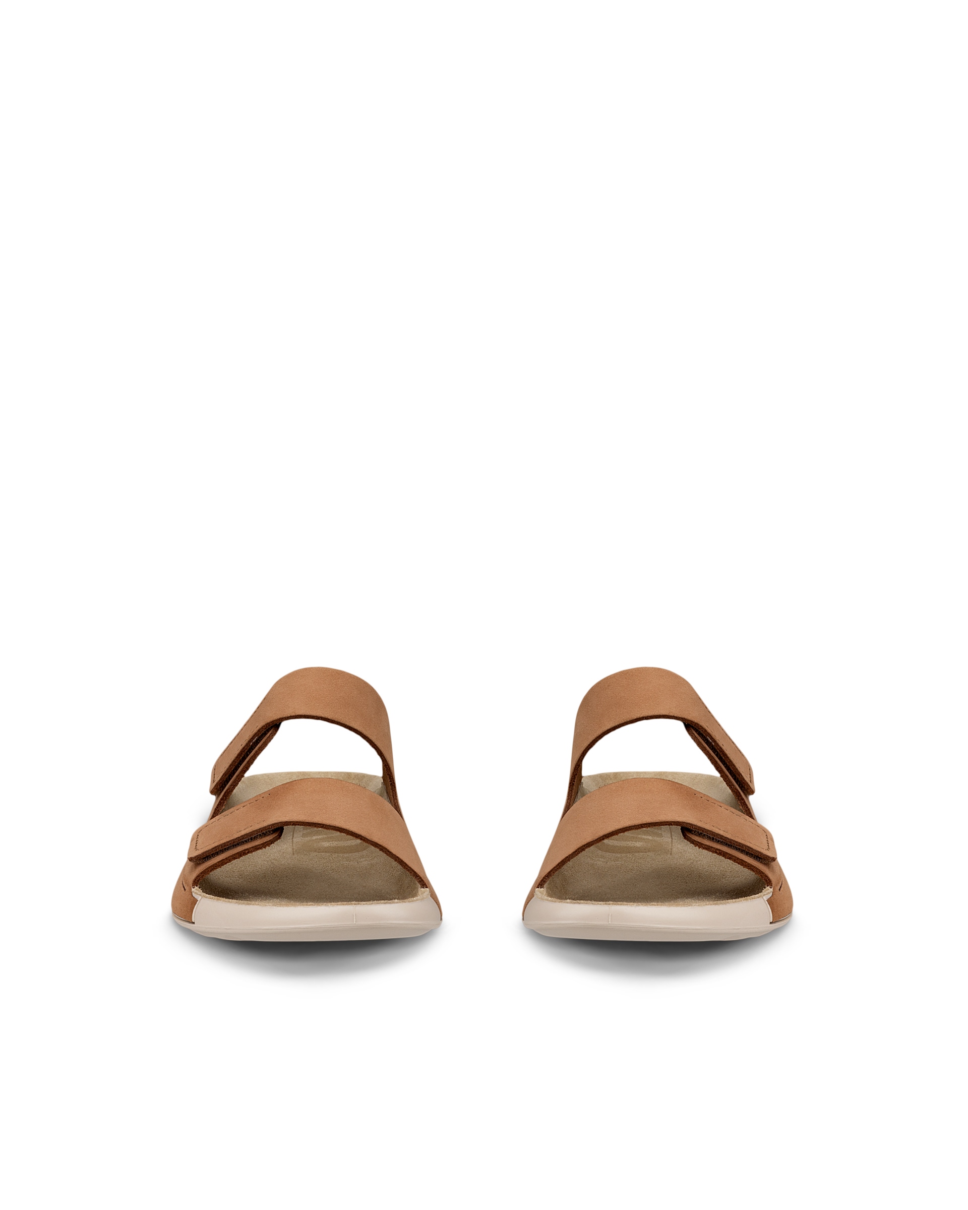 Dámské nubukové páskové sandály ECCO® Cozmo - Hnědá - Front pair