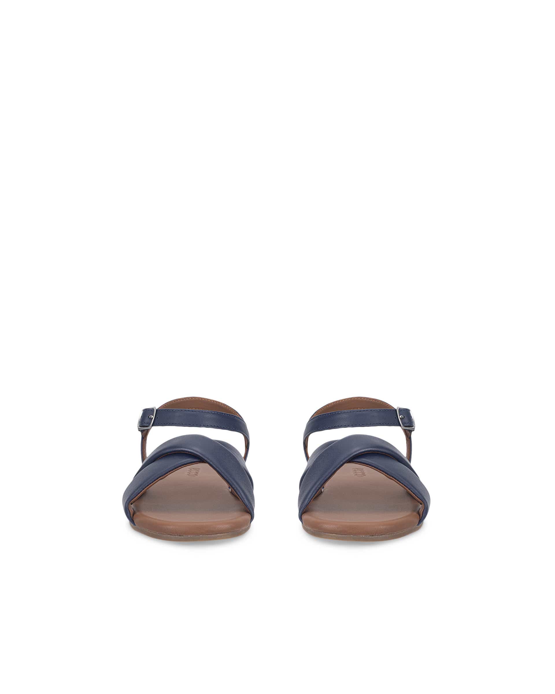 ECCO® MARYLOU női lapos talpú bőrszandál - Kék - Front pair