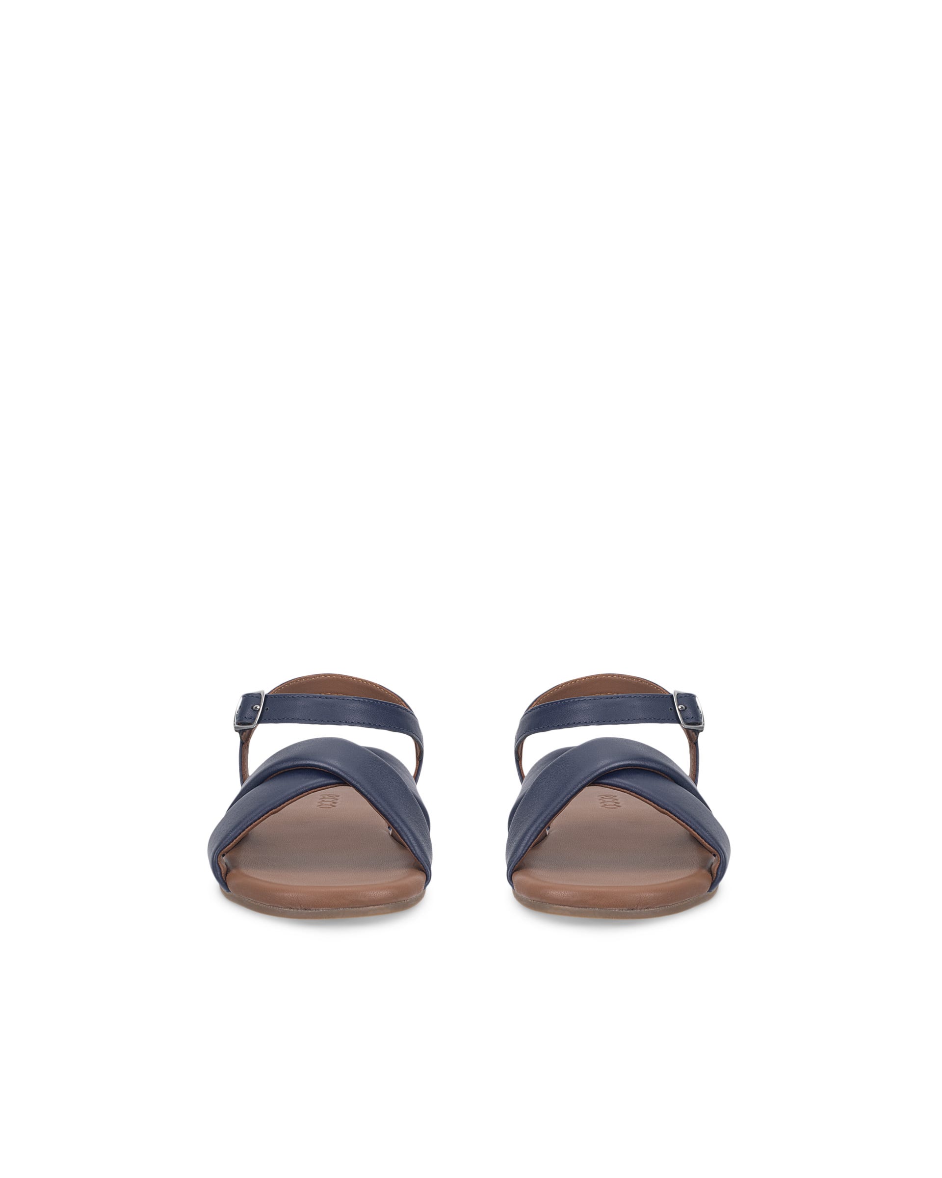 ECCO® MARYLOU női lapos talpú bőrszandál - Kék - Front pair