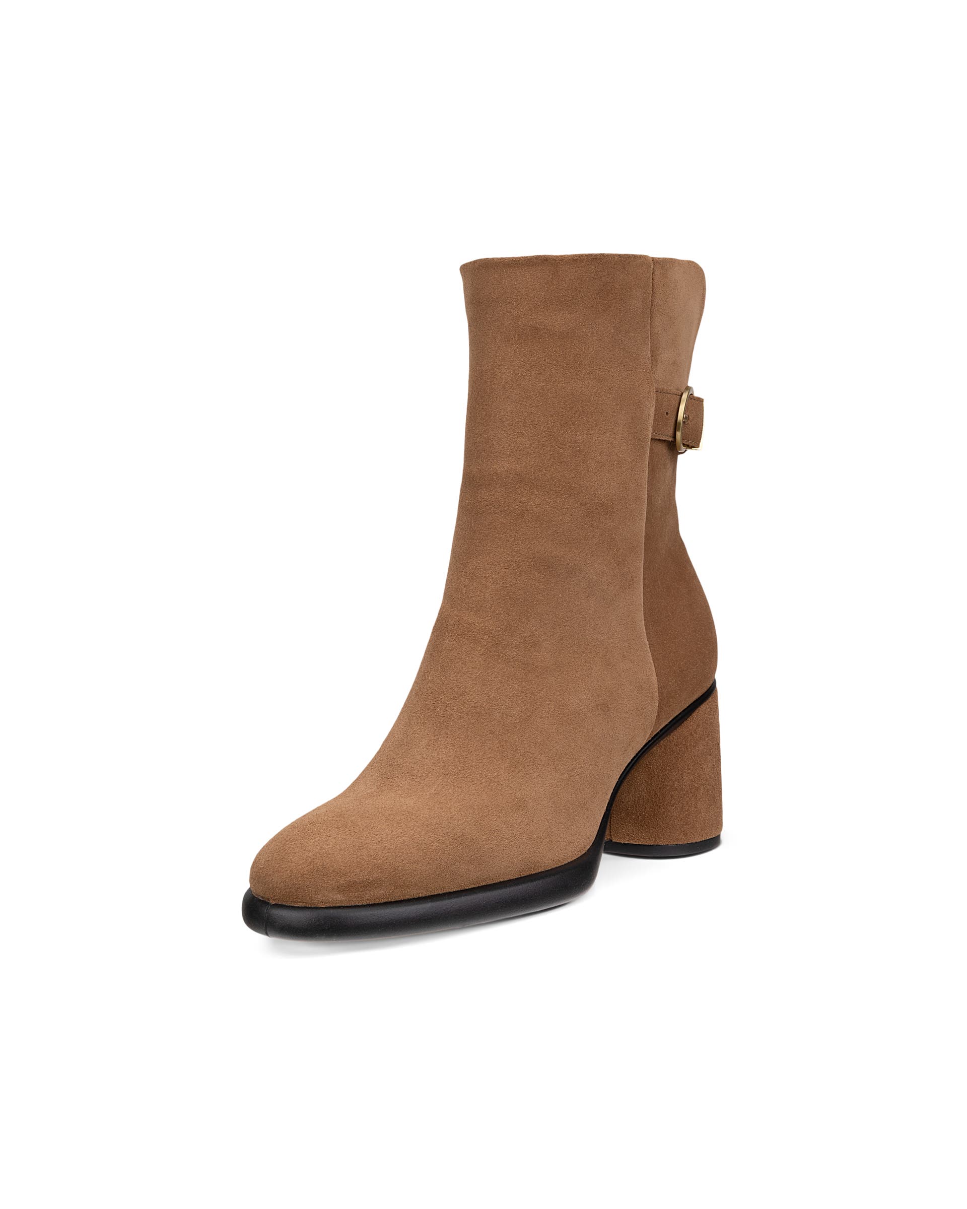 Women's ECCO® Sculpted LX 55 Suede Pull-On Mid-Calf Boot - Brown - Main