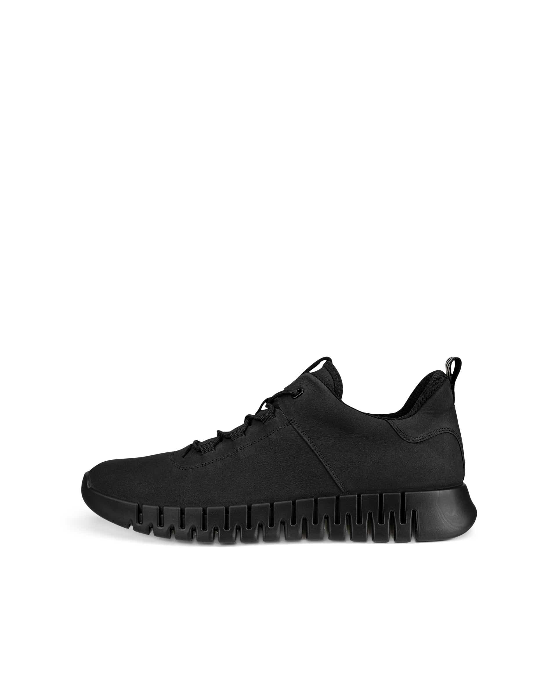 最終価格☆未使用☆ECCO グレー ゴルフシューズ ECCO Gruuv Flexible Sole Men メンズ レザースニーカー | ブラック
