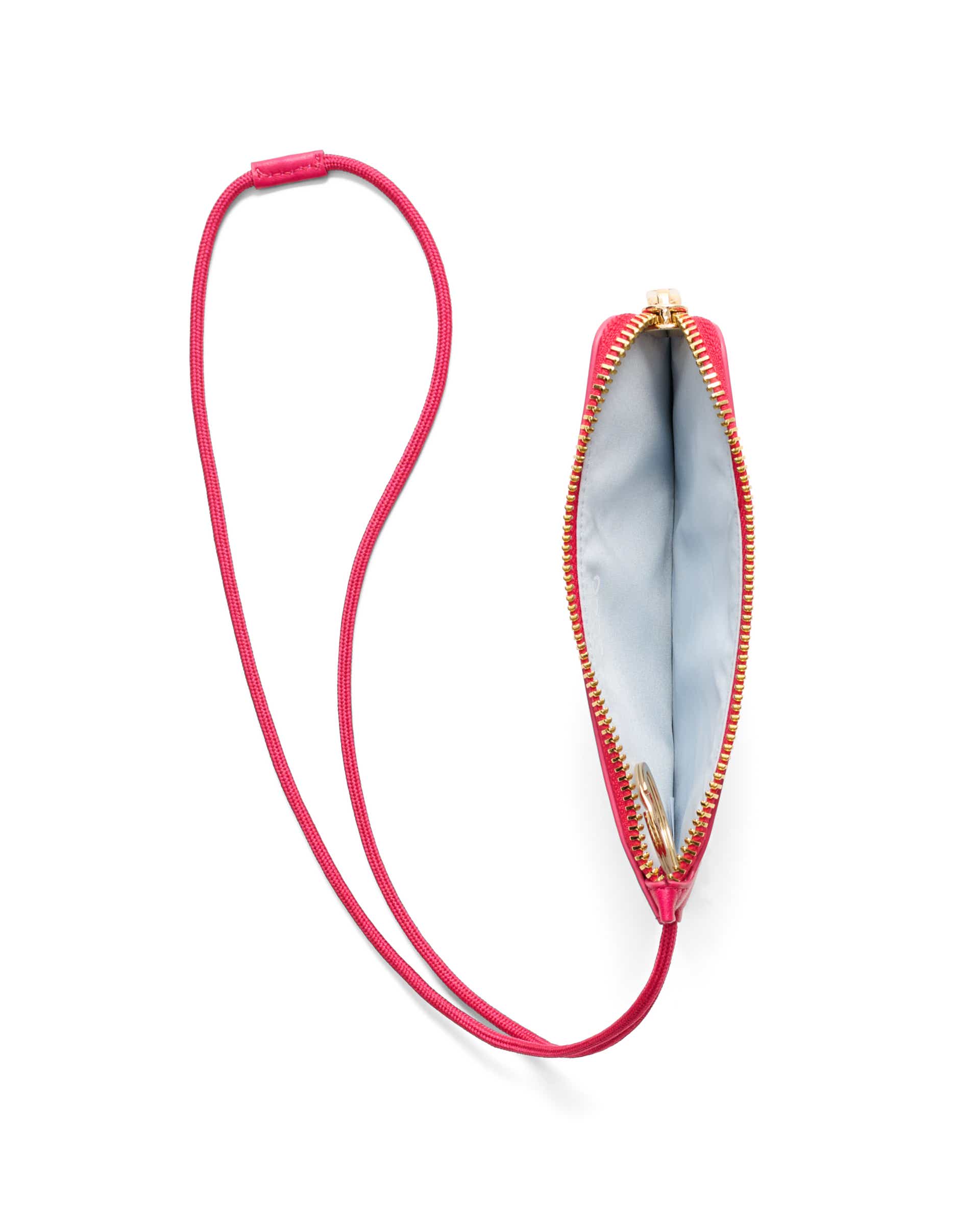 ECCO® Wristlet Soft Pebbled Leather Small Pouch Bag - Pink - Birdeye