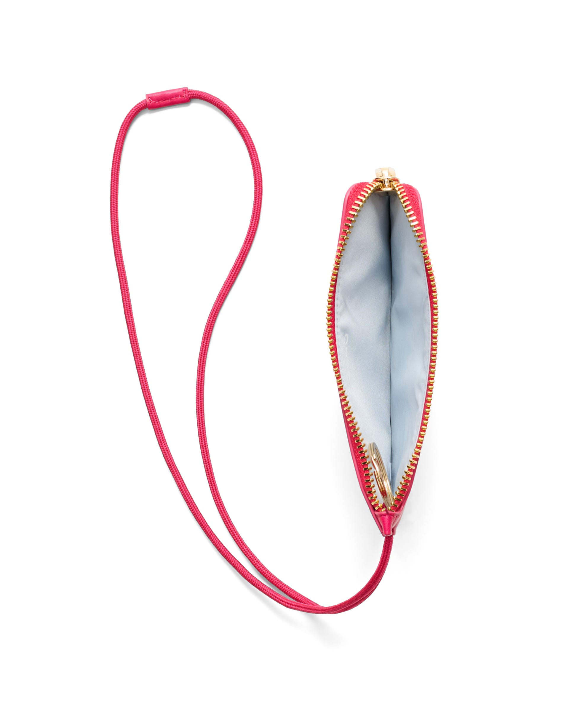 ECCO® Wristlet Soft Pebbled Leather Small Pouch Bag - Pink - Birdeye