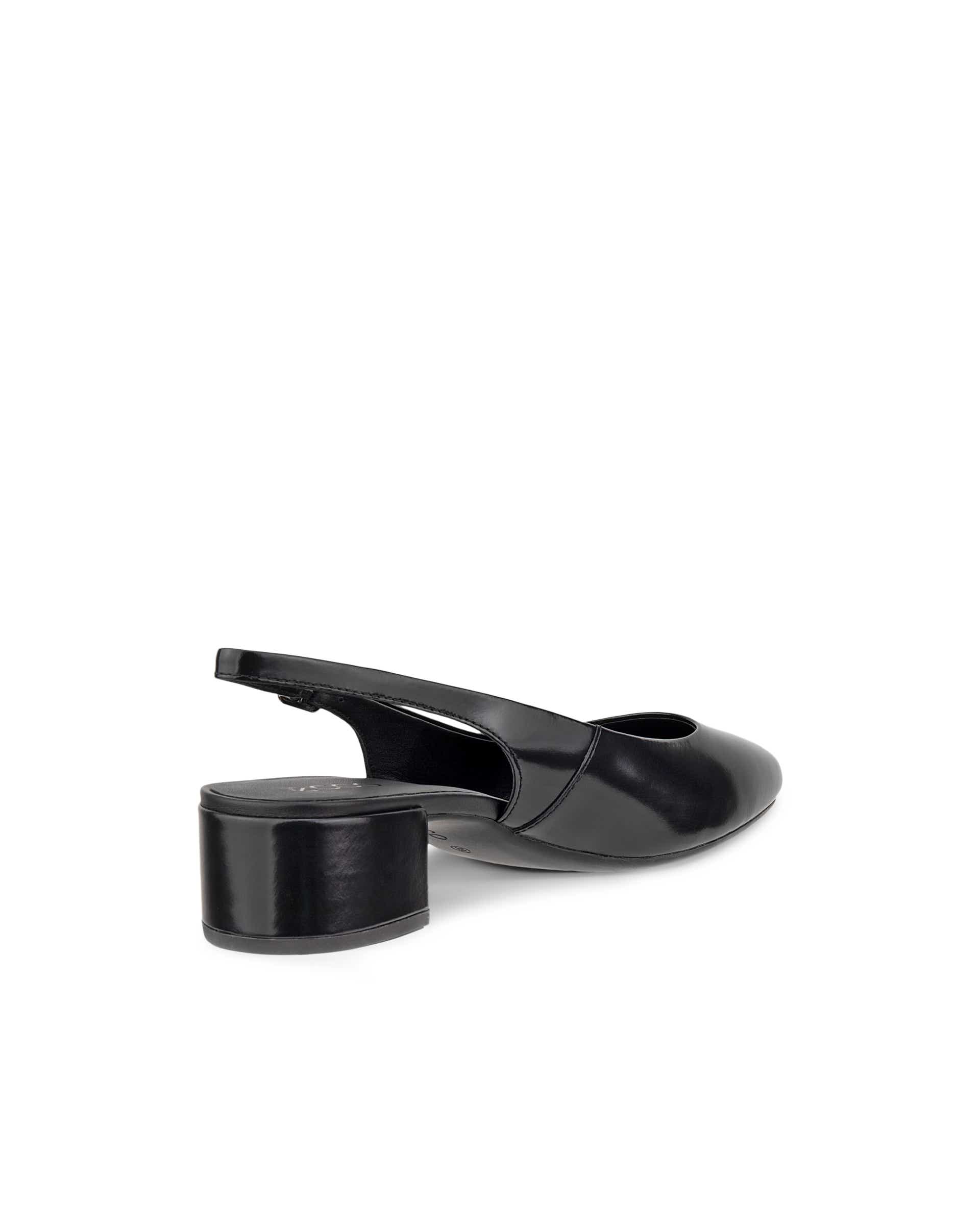 Dámské kožené lodičky na vysokém podpatku se zapínáním kolem kotníku ECCO® LIVA 35 - Černá - Back