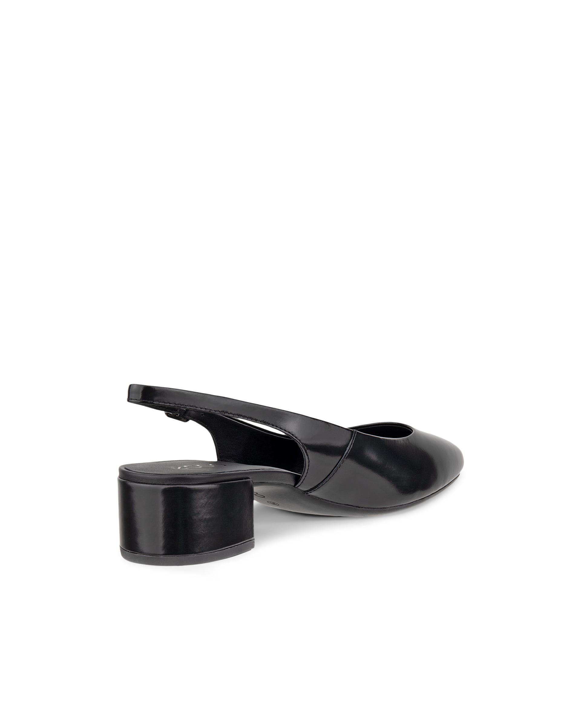 Dámské kožené lodičky na vysokém podpatku se zapínáním kolem kotníku ECCO® LIVA 35 - Černá - Back