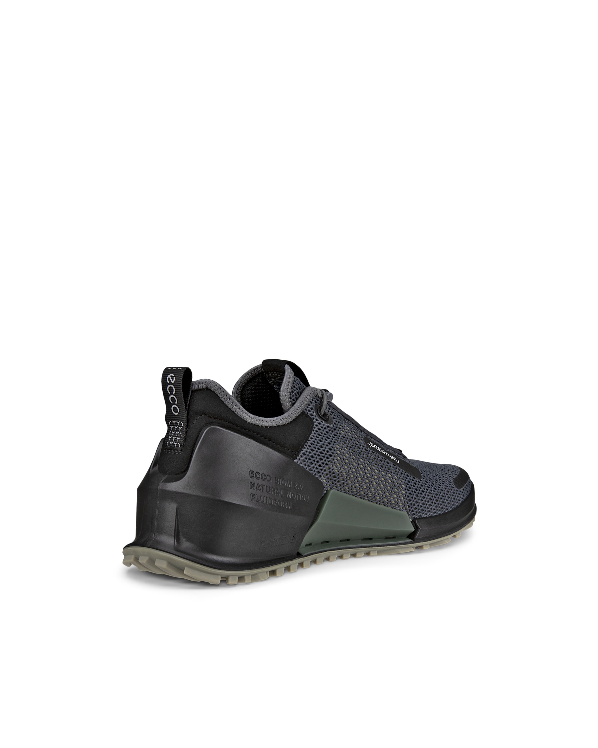 Men's ECCO® Biom 2.0 Low Breathru Textile Sneaker - Grey - Back