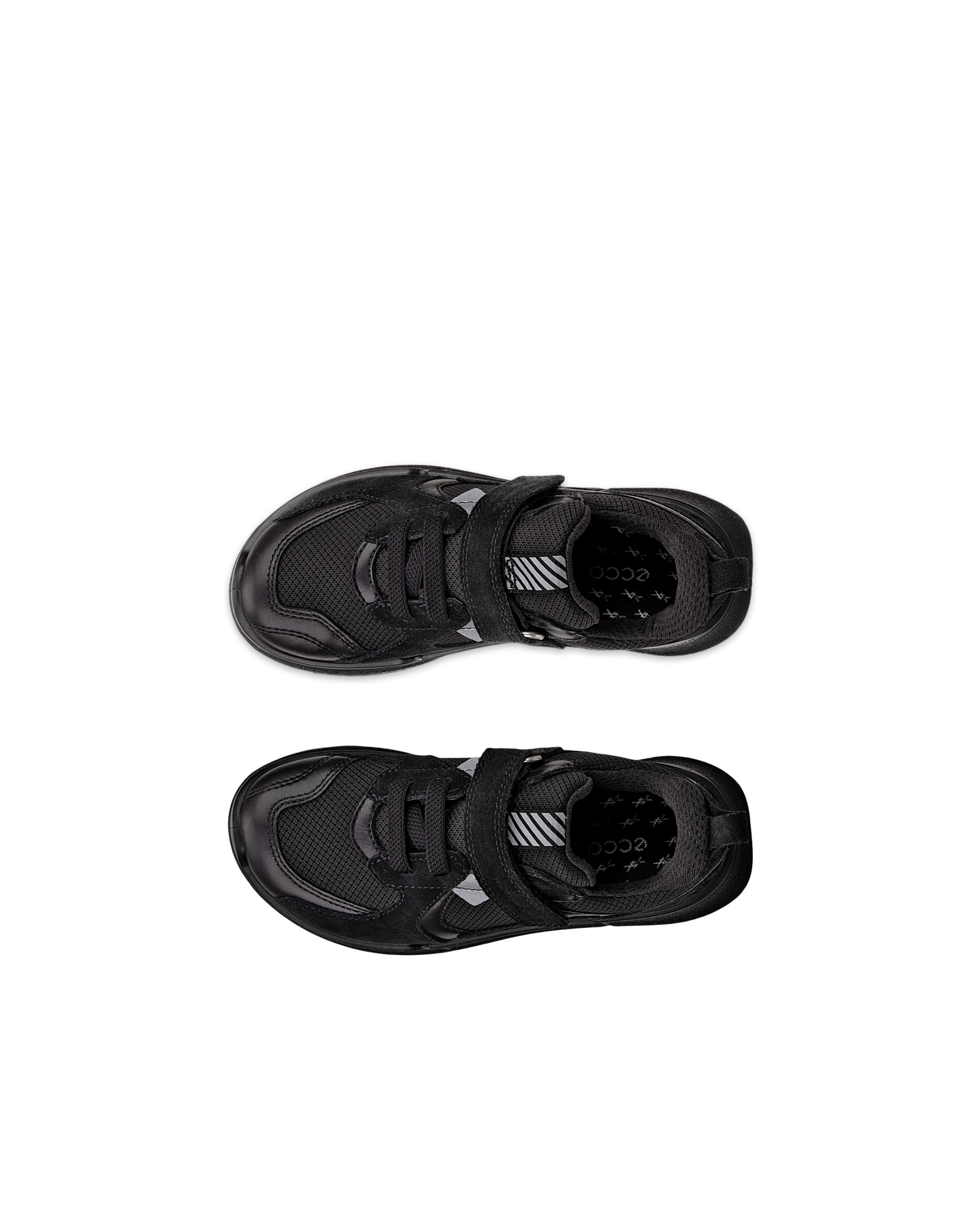 ECCO® BIOM 2.2 kinderen leren sneaker - Zwart - Top left pair