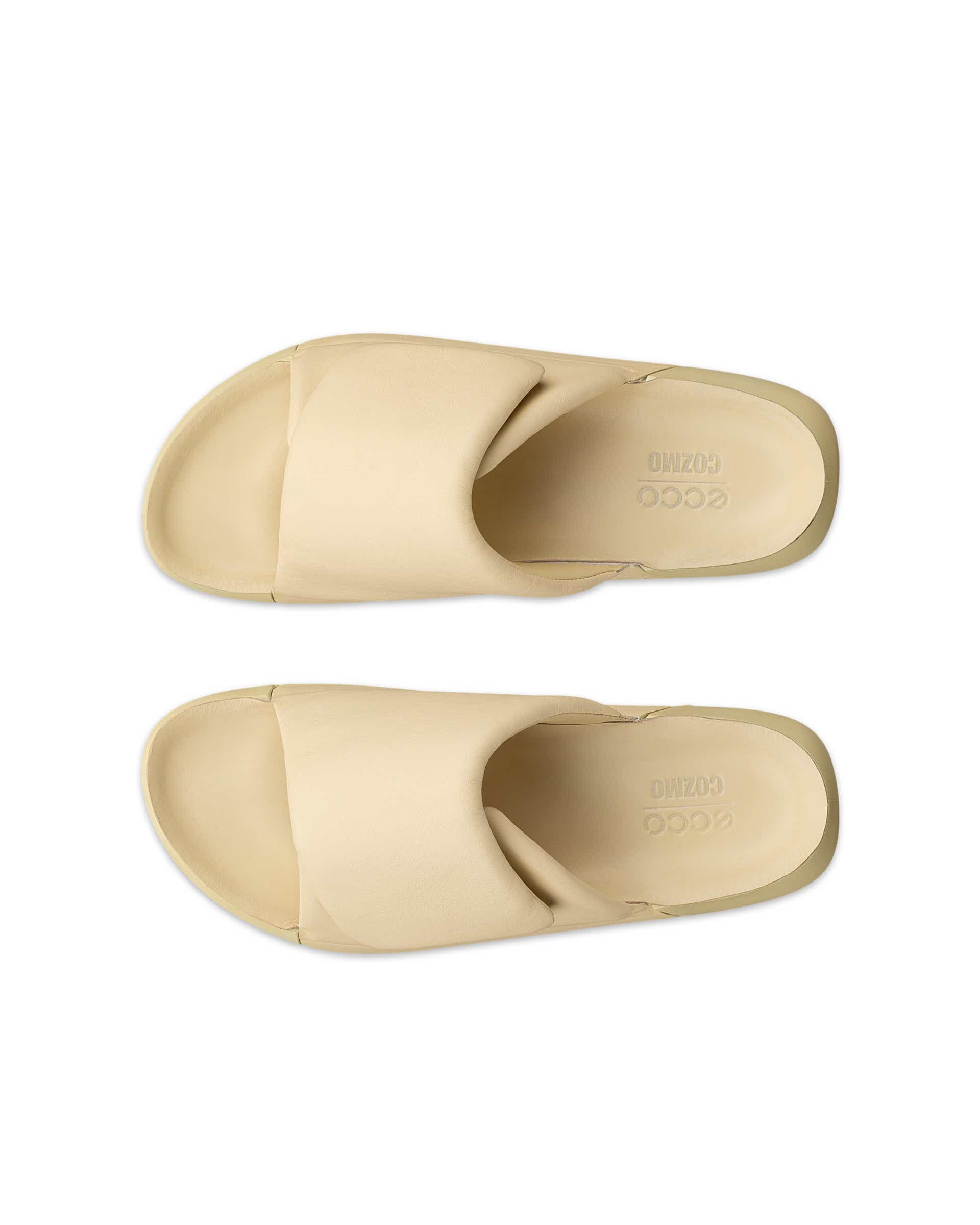 ECCO® Cozmo PF sandale en cuir pour femme - Jaune - Top left pair
