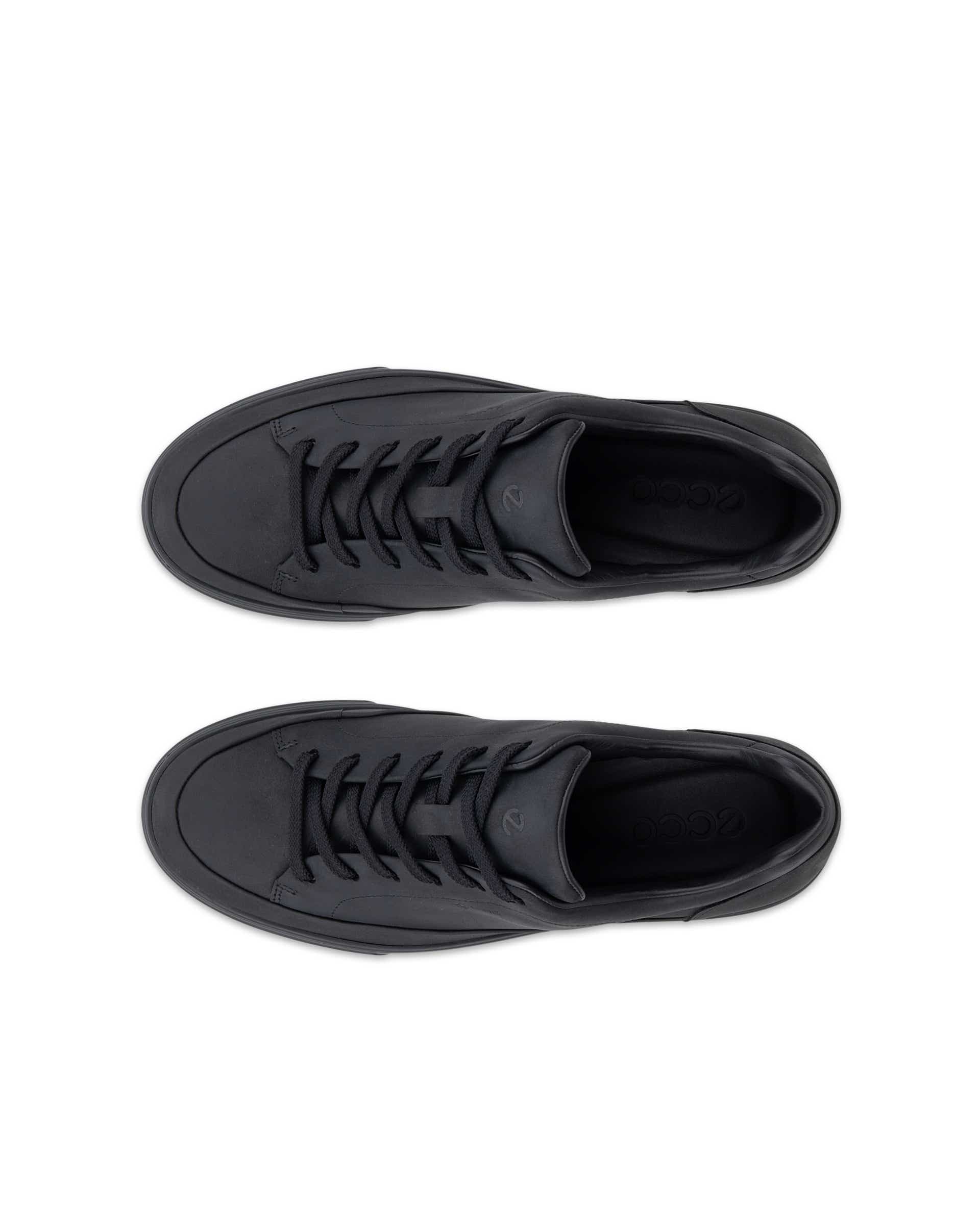 ECCO® SOFT 10 Gore-Tex sneakers i nubuck til herrer - Sort - Top left pair