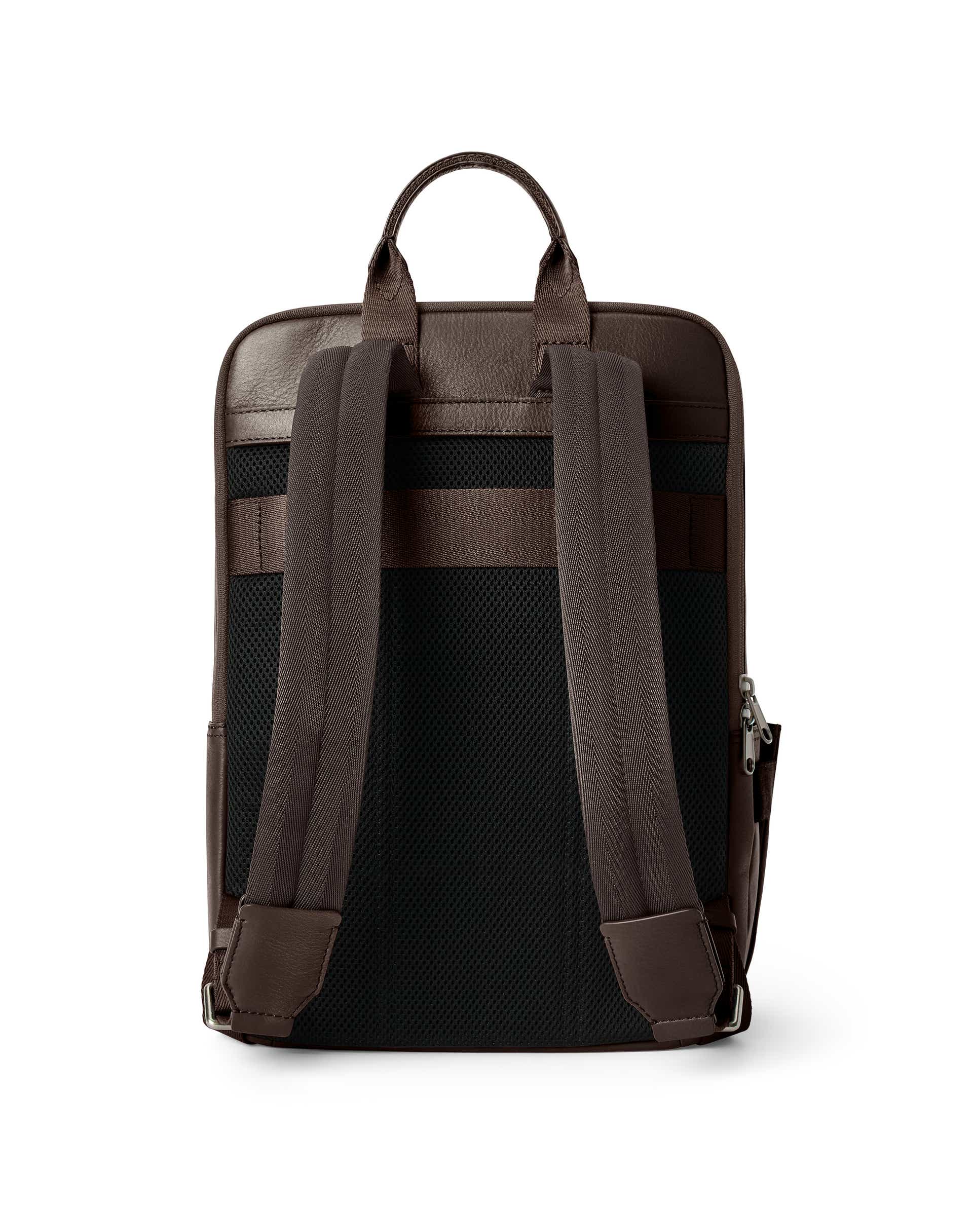 ECCO® LOAD BACKPACK Herren Quadratischer Rucksack aus Leder - Braun - Back