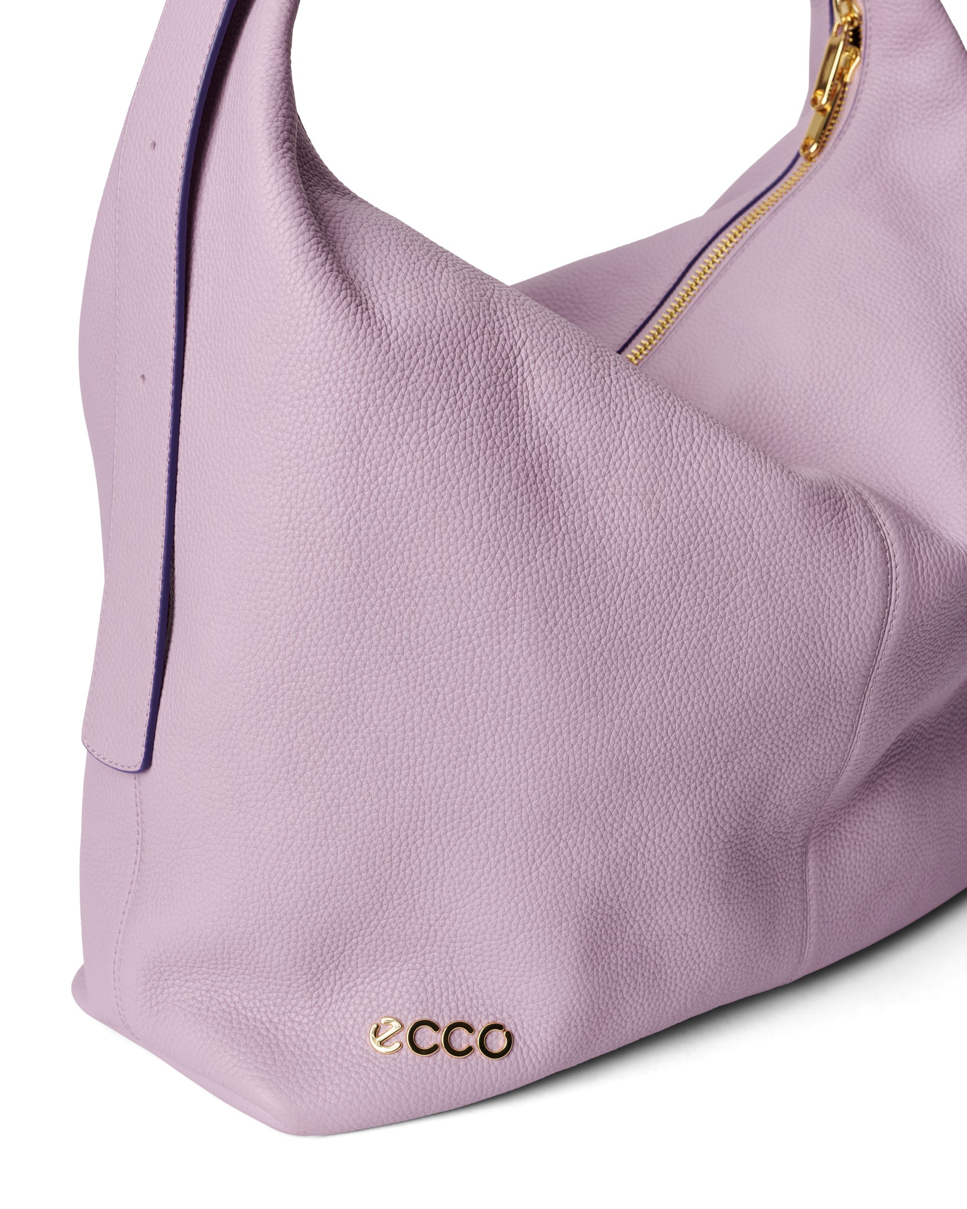 ECCO Hobo Large Soft Pebbled レザーホーボーバッグ - パープル - Detail-1