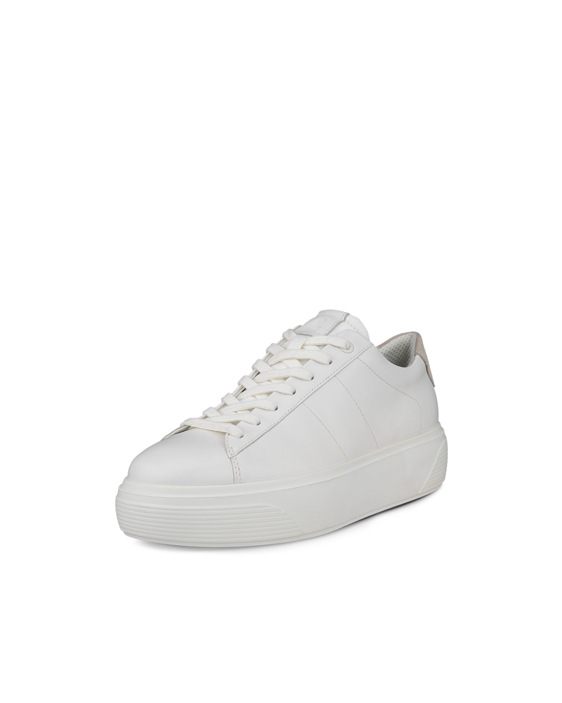Women's ECCO® Street Platform Leather Sneaker - White - Main