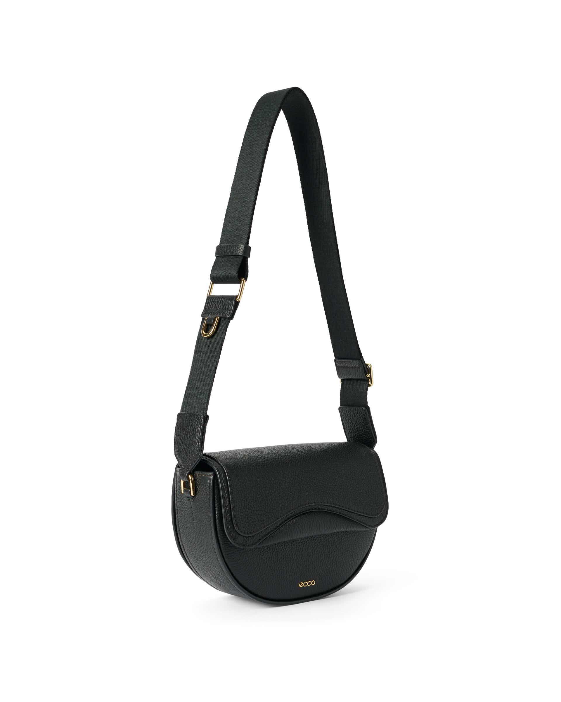 ECCO Saddle Bag レザーショルダーバッグ | ブラック ECCO Saddle Bag レザーショルダーバッグ | ブラック