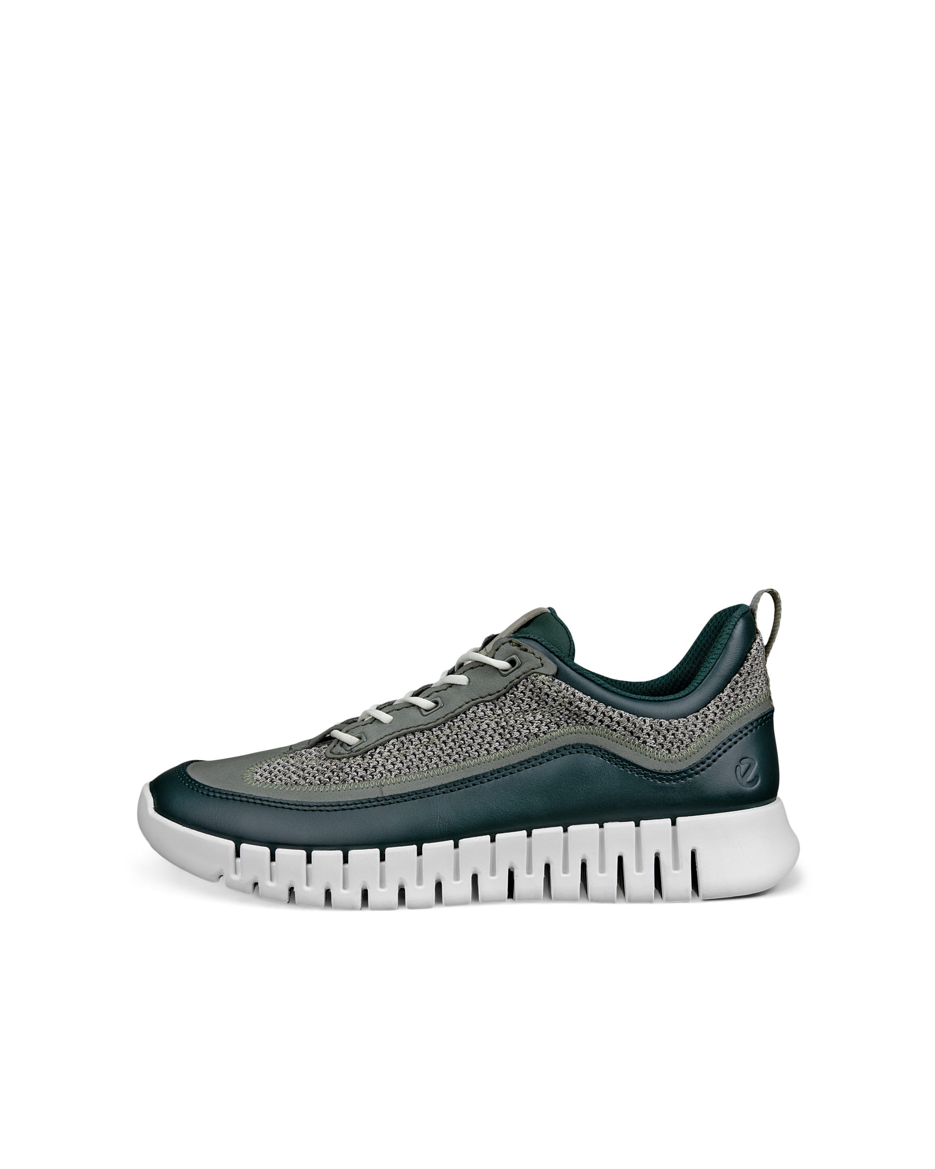 ECCO® GRUUV heren leren sneaker - Groen - Outside