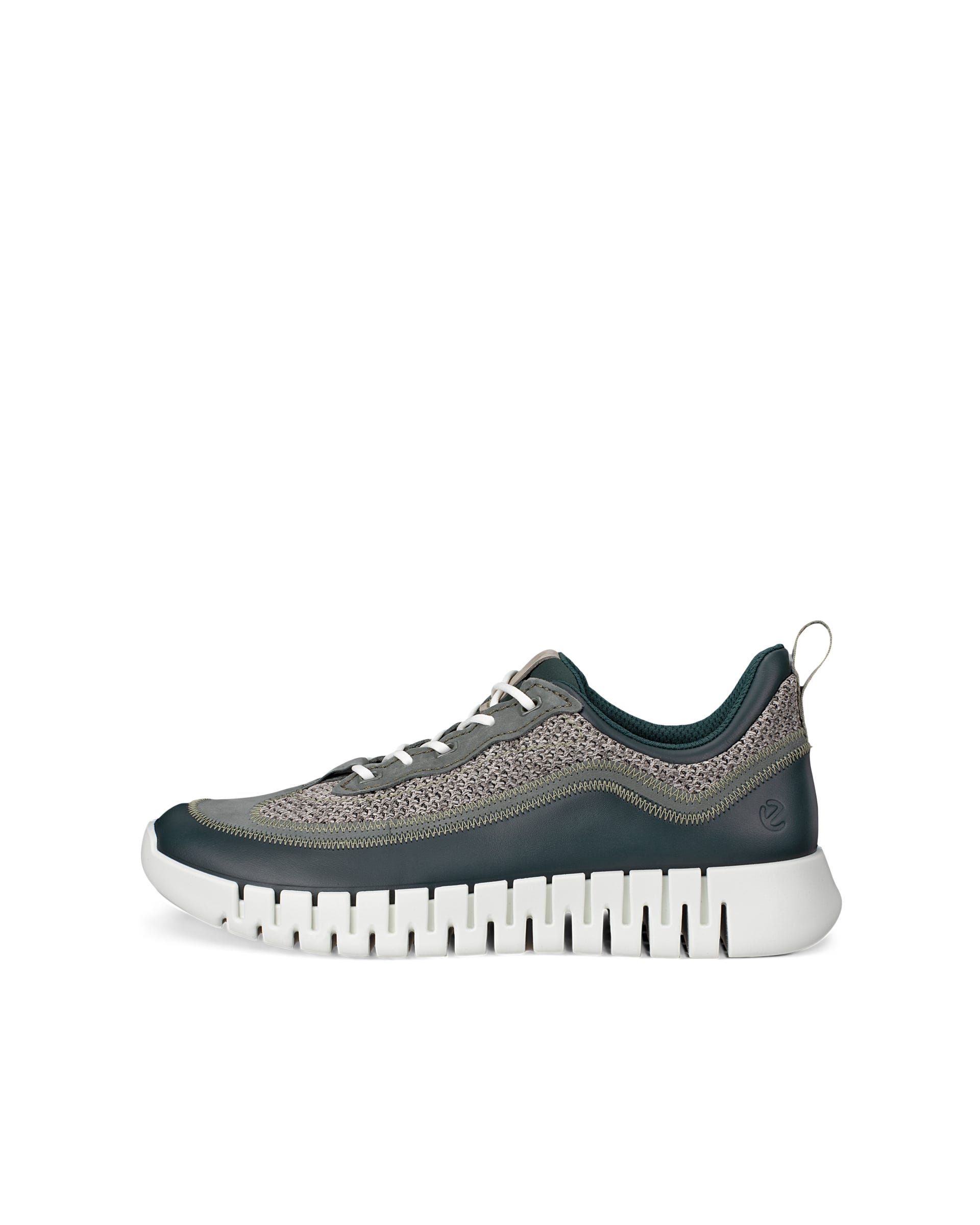 ECCO® GRUUV baskets en cuir pour homme - Vert - Outside