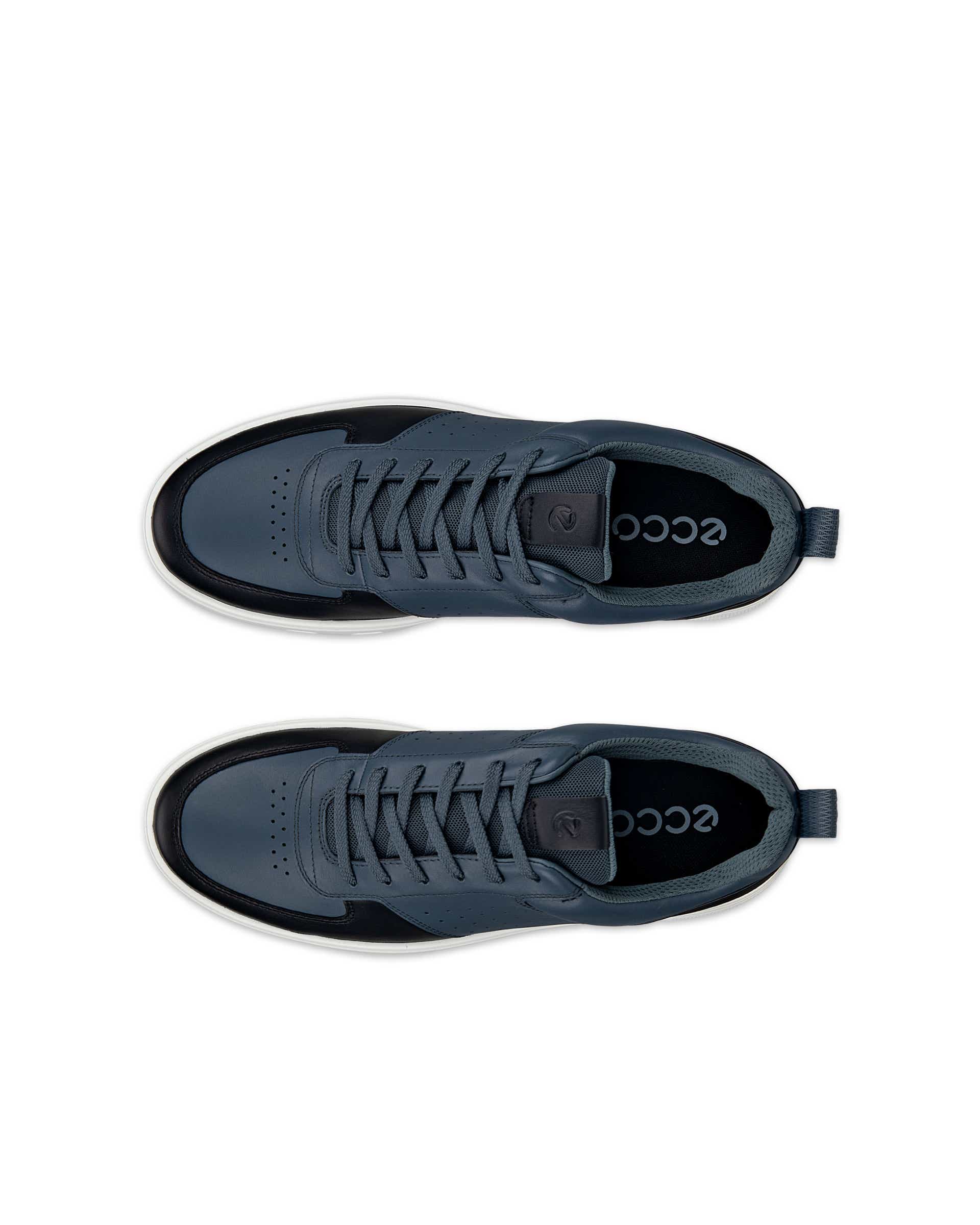 Men's ECCO® Golf Street 720 Leather Gore-Tex Golf Shoe - Blue - Top left pair