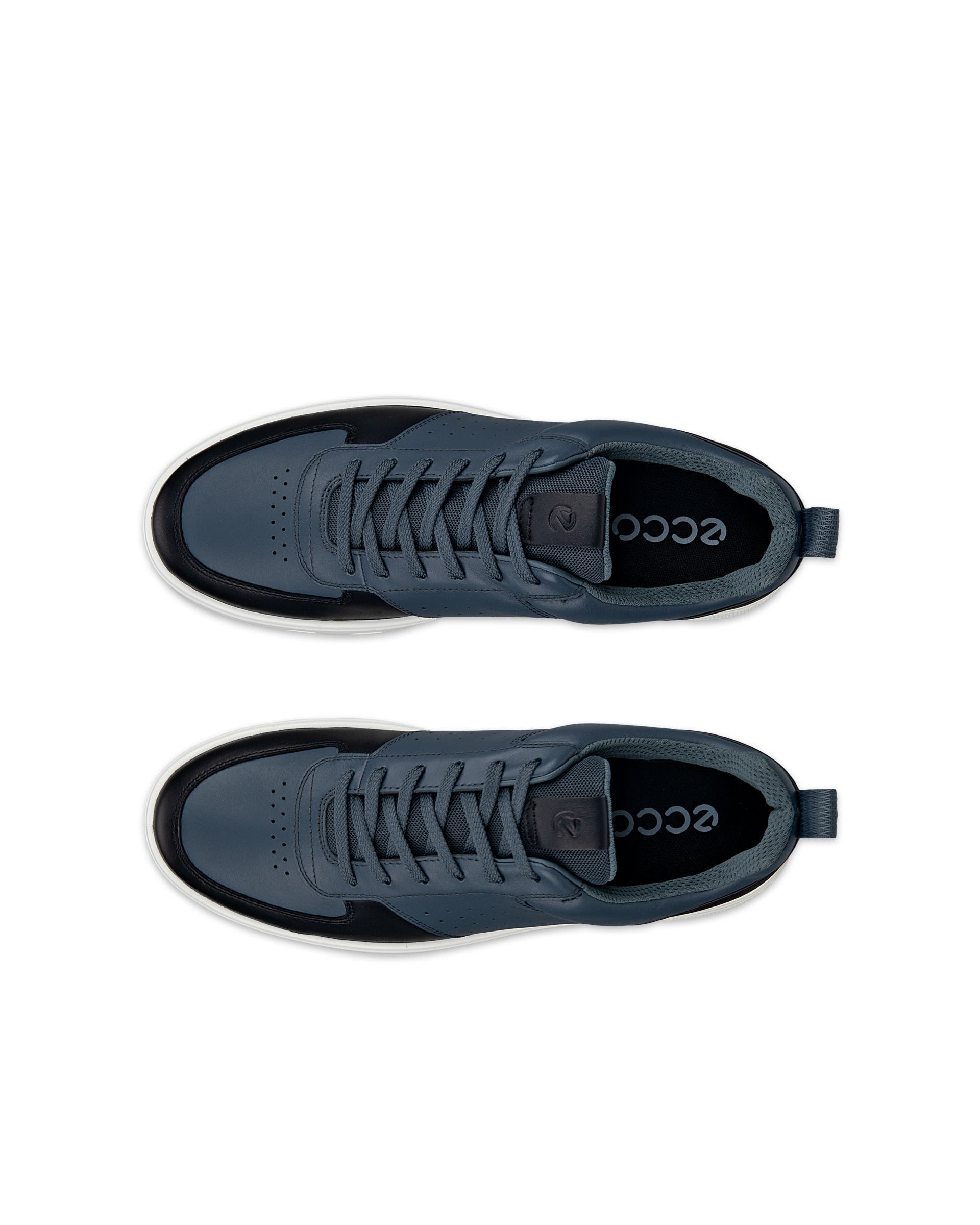 Men's ECCO® Golf Street 720 Leather Gore-Tex Golf Shoe - Blue - Top left pair