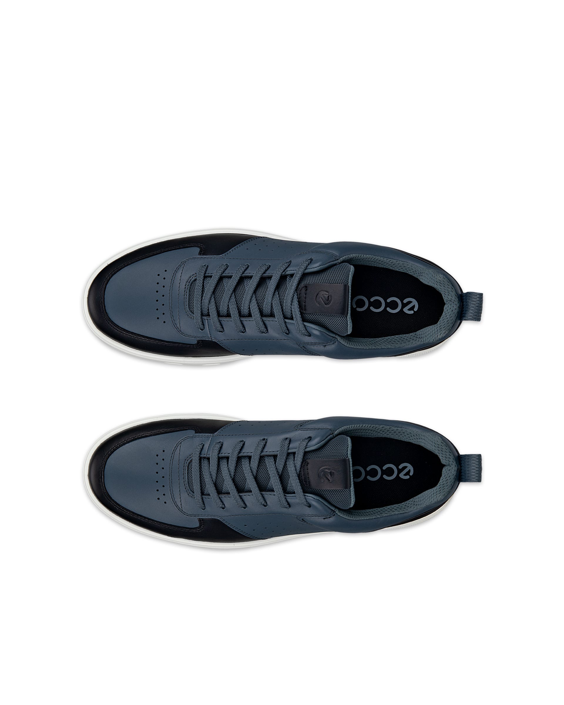 Men's ECCO® Golf Street 720 Leather Gore-Tex Golf Shoe - Blue - Top left pair