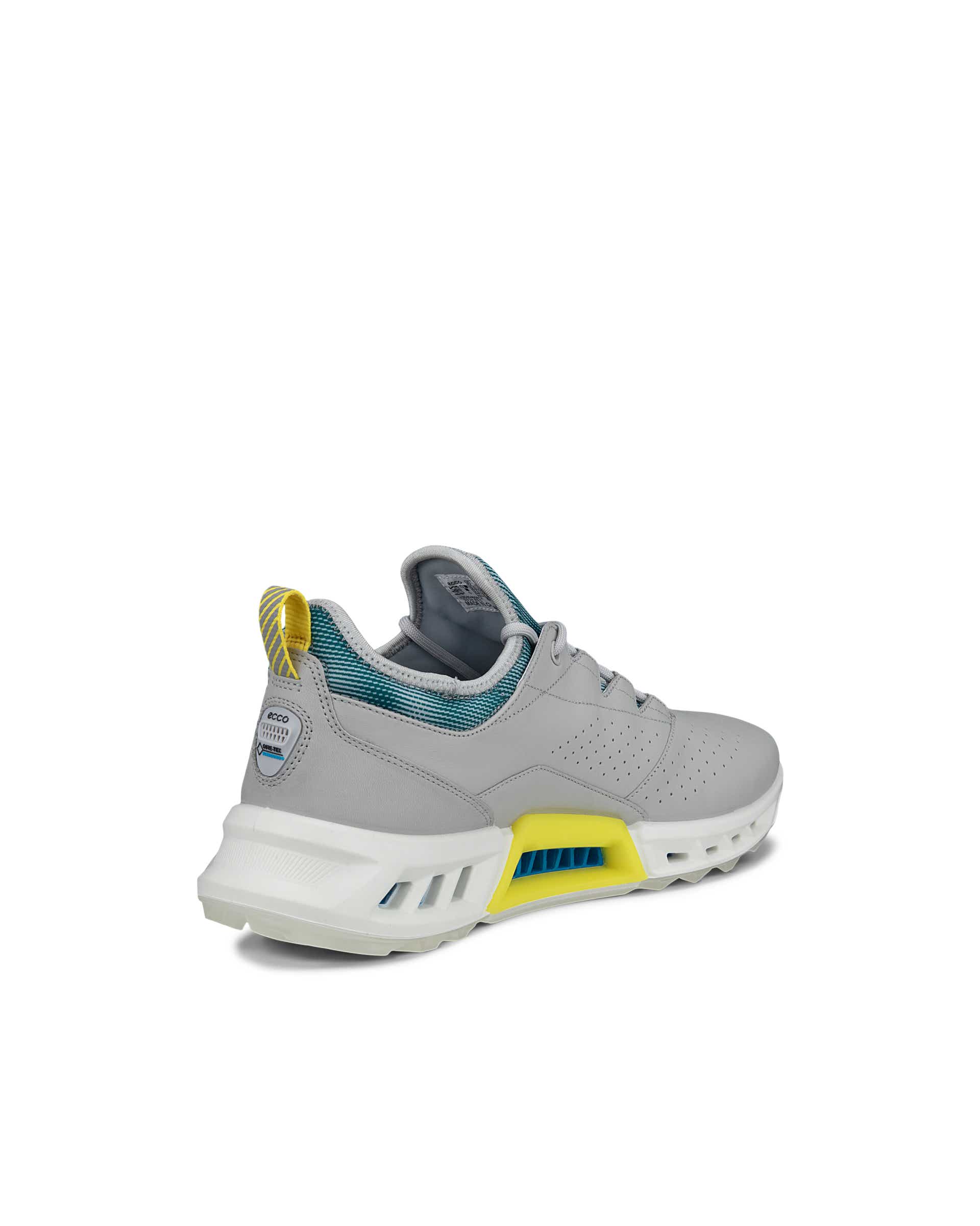 Men's ECCO® Golf BIOM C4 Leather Gore-Tex Shoe - Grey - Back