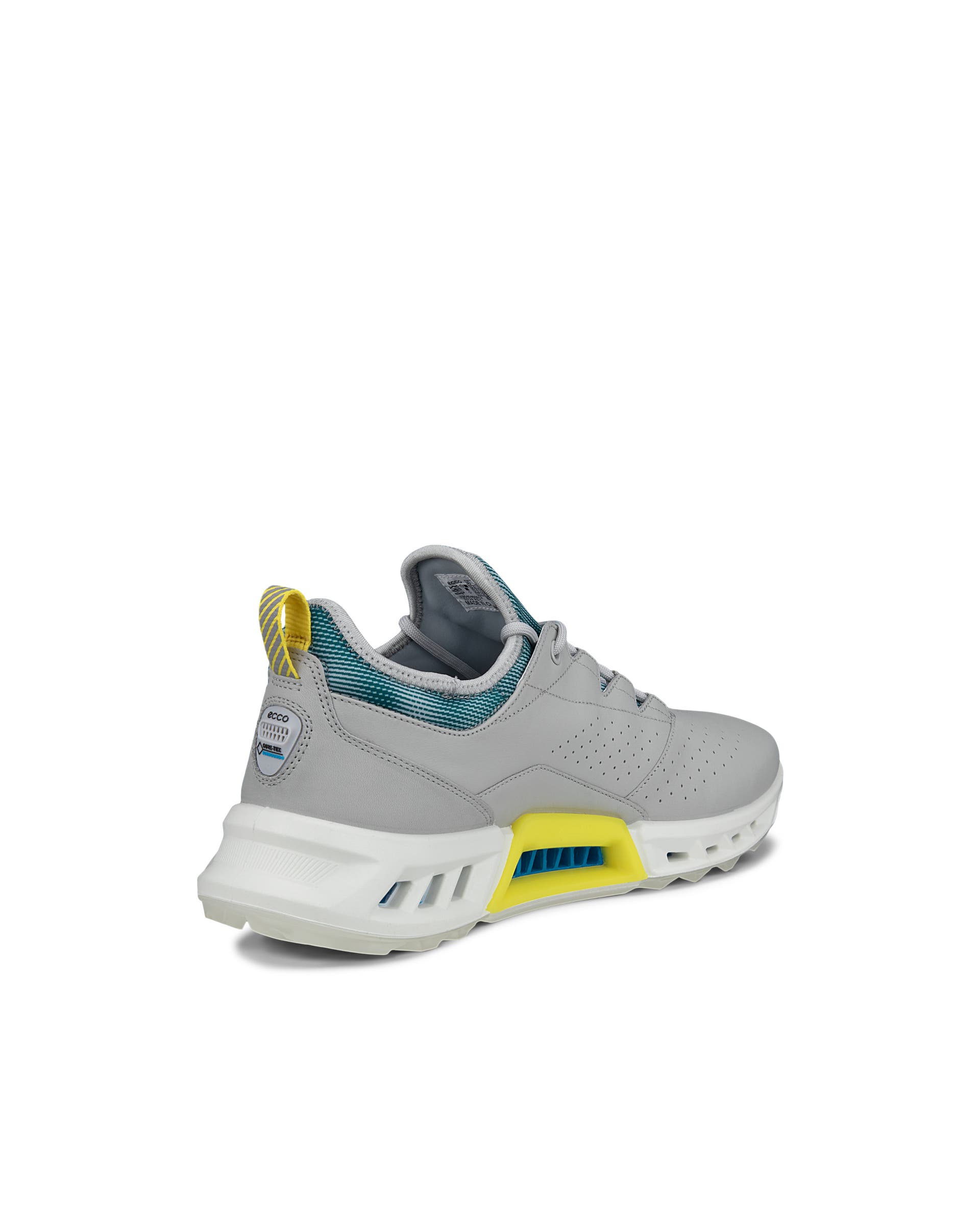 Men's ECCO® Golf BIOM C4 Leather Gore-Tex Shoe - Grey - Back