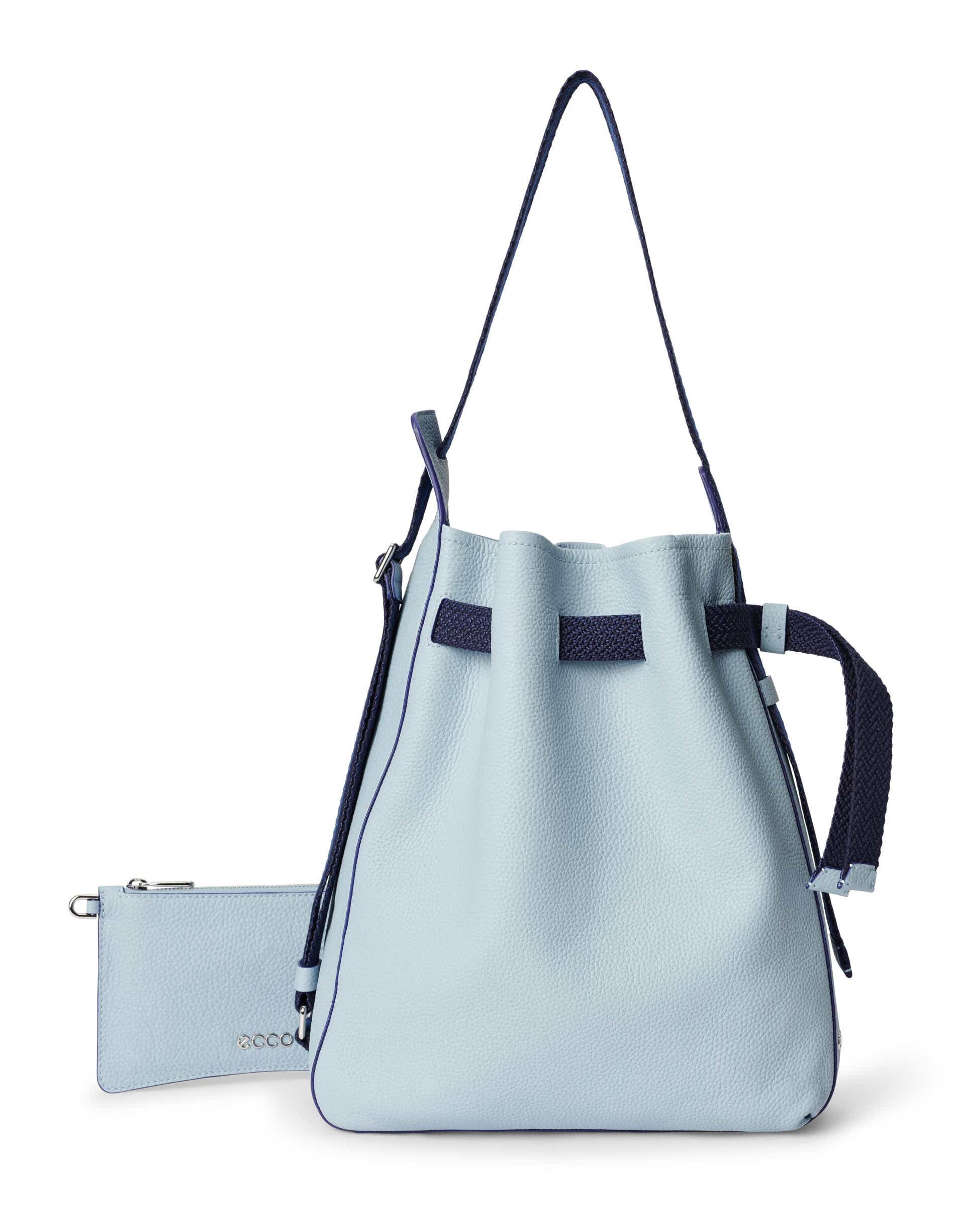 ECCO Sail Medium Pebbled レザーホーボーバッグ - ブルー - Main