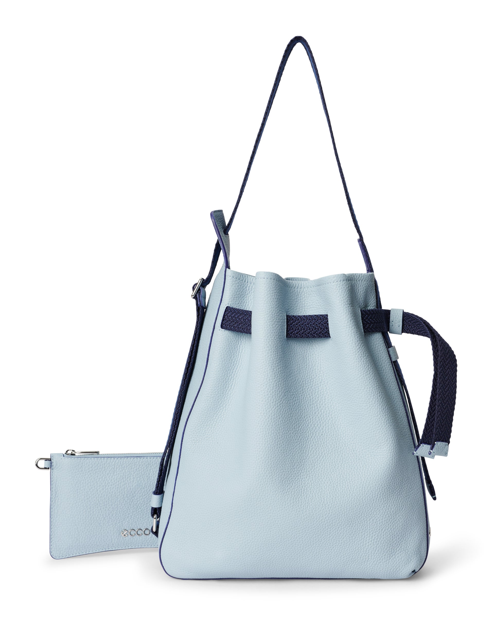 ECCO Sail Medium Pebbled レザーホーボーバッグ - ブルー - Main