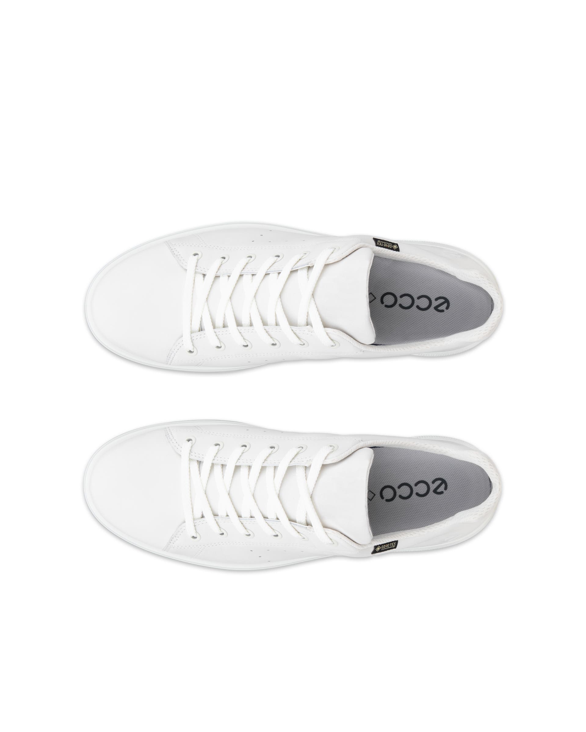 Zapatillas de piel Gore-Tex ECCO® Street 720 para hombre - Blanco - Top left pair