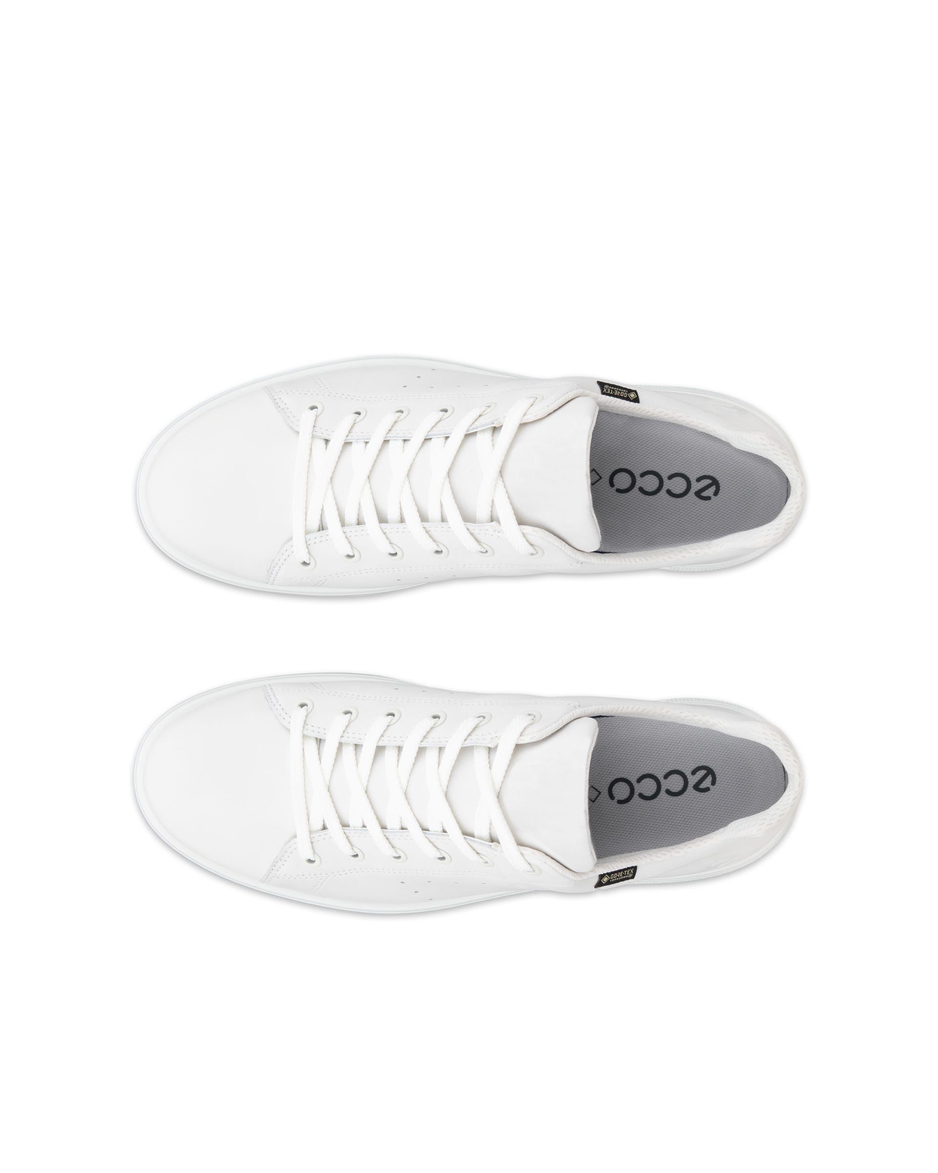 Zapatillas de piel Gore-Tex ECCO® Street 720 para hombre - Blanco - Top left pair