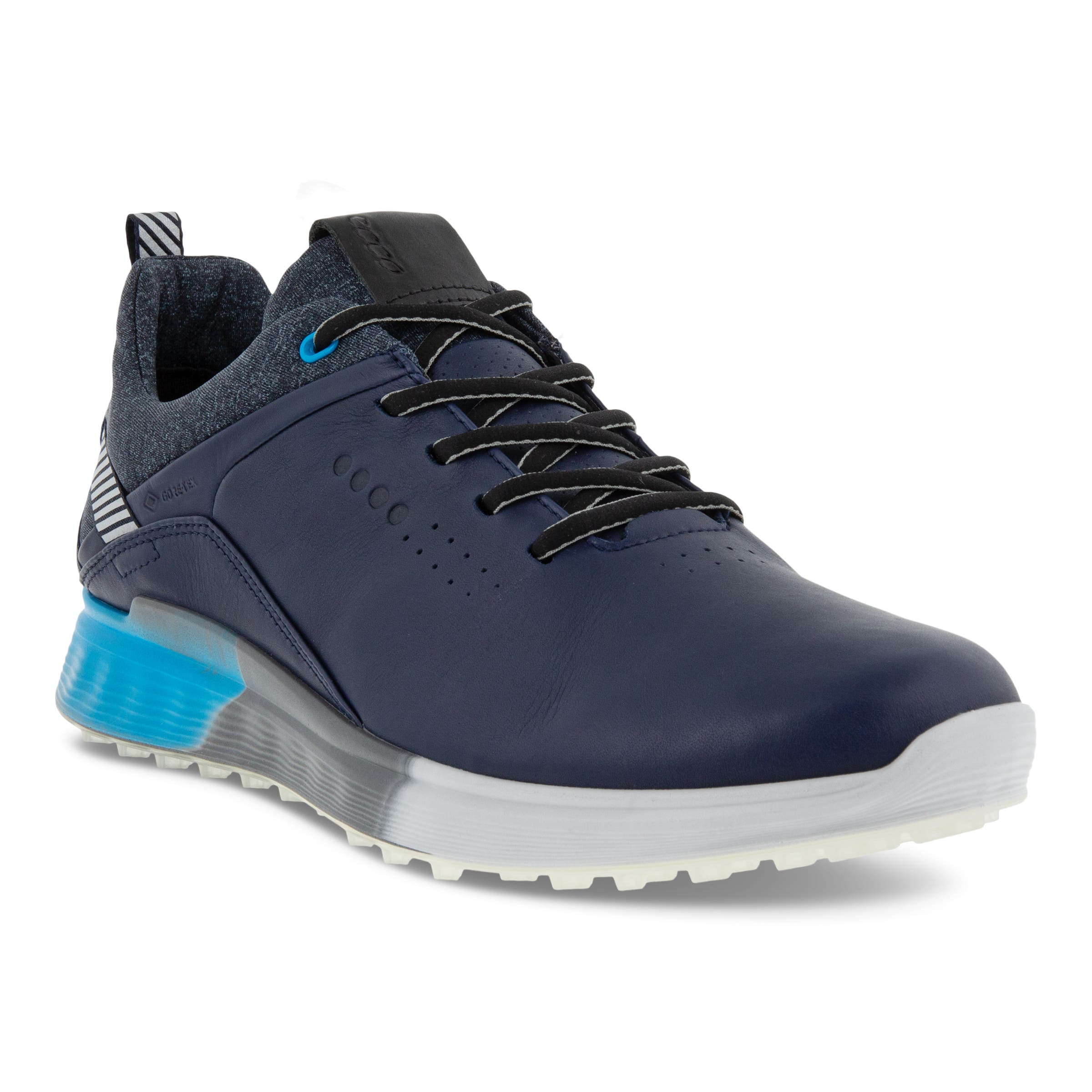 Men's ECCO® Golf S-Three Leather Gore-Tex Shoe - Blue - Main