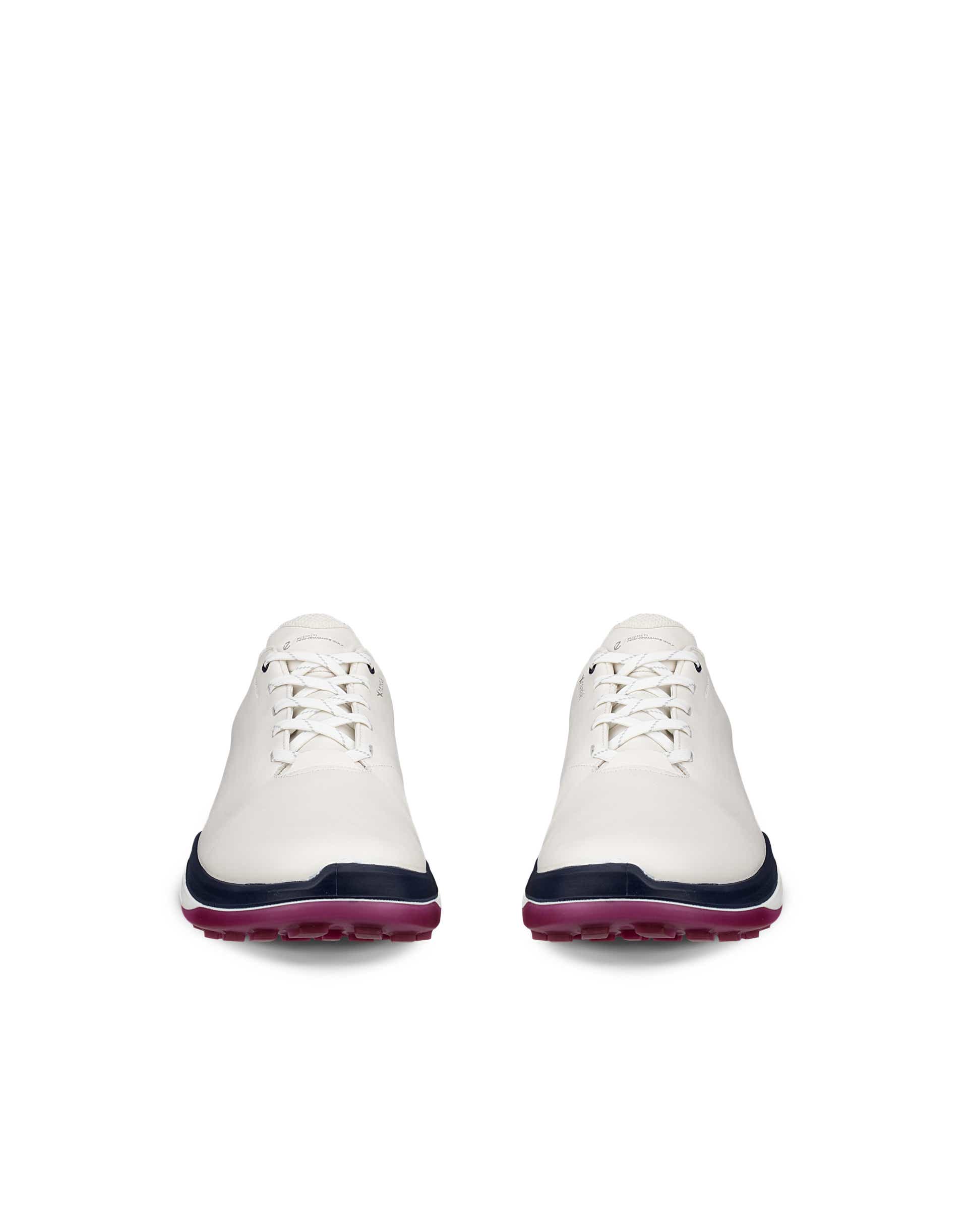 ECCO Golf LT1 メンズ レザーウォータープルーフゴルフシューズ - ホワイト - Front pair