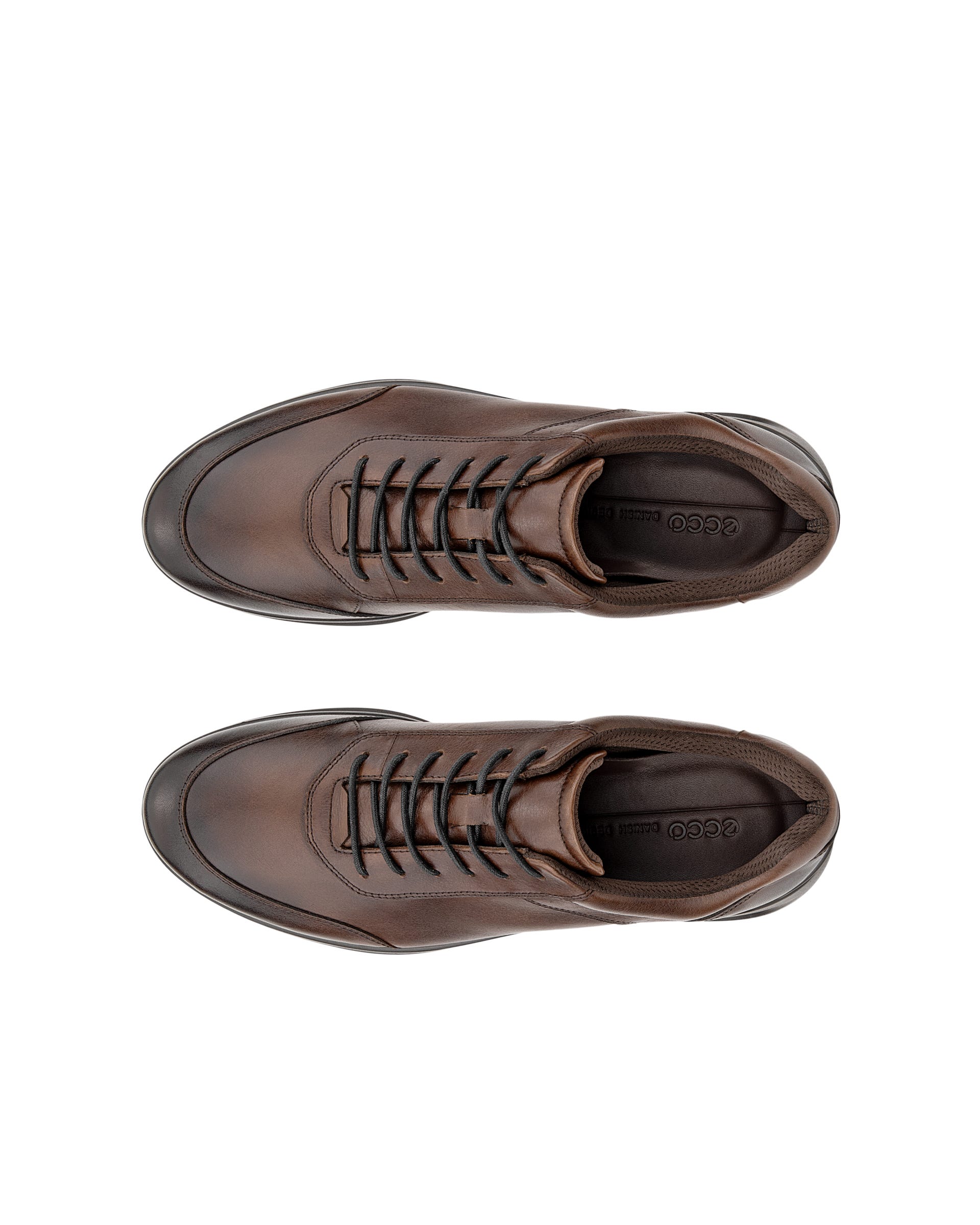 ECCO Aquet メンズ レザースニーカー - ブラウン - Top left pair