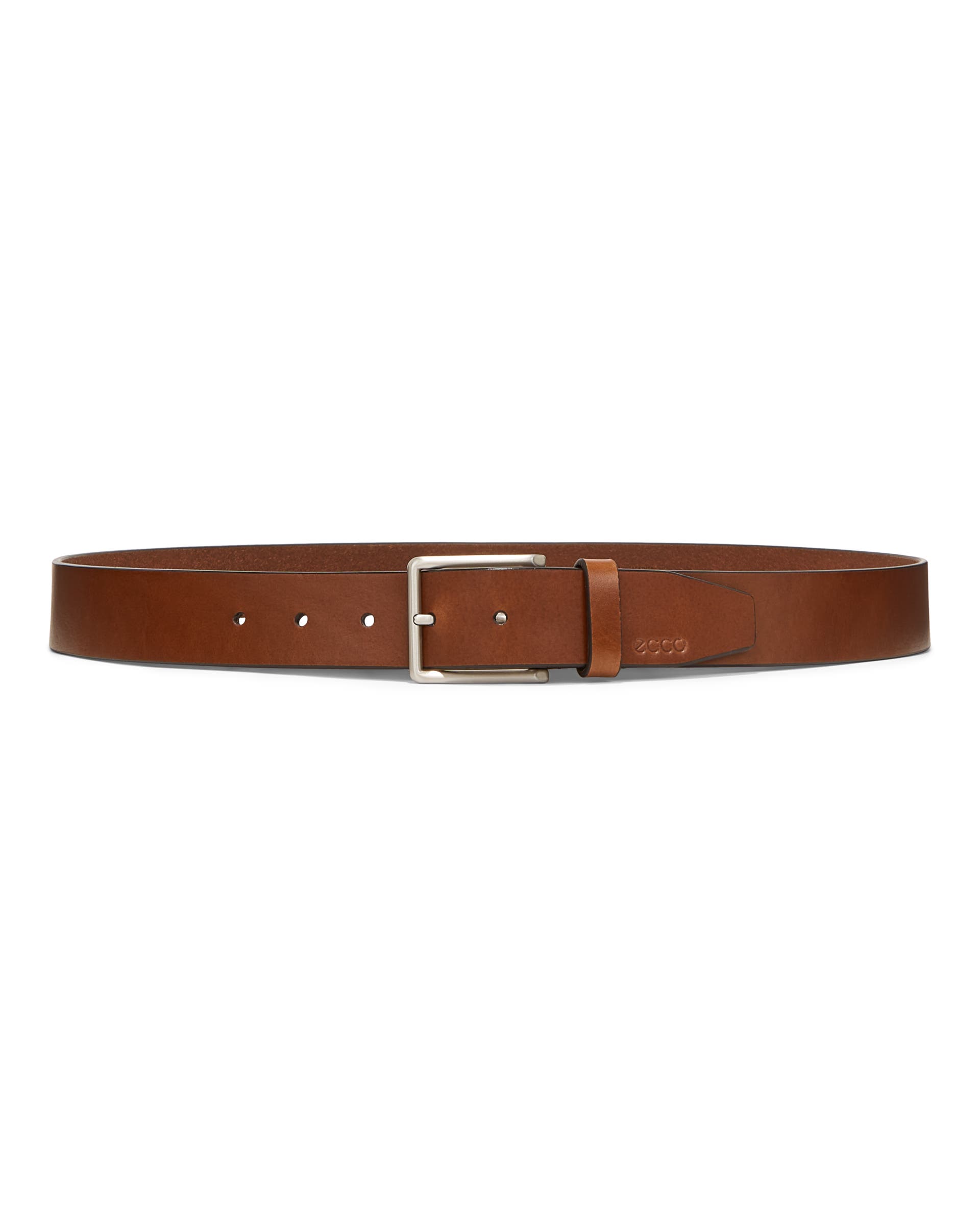 Men's ECCO® Casual Leather Belt - Brown - Main