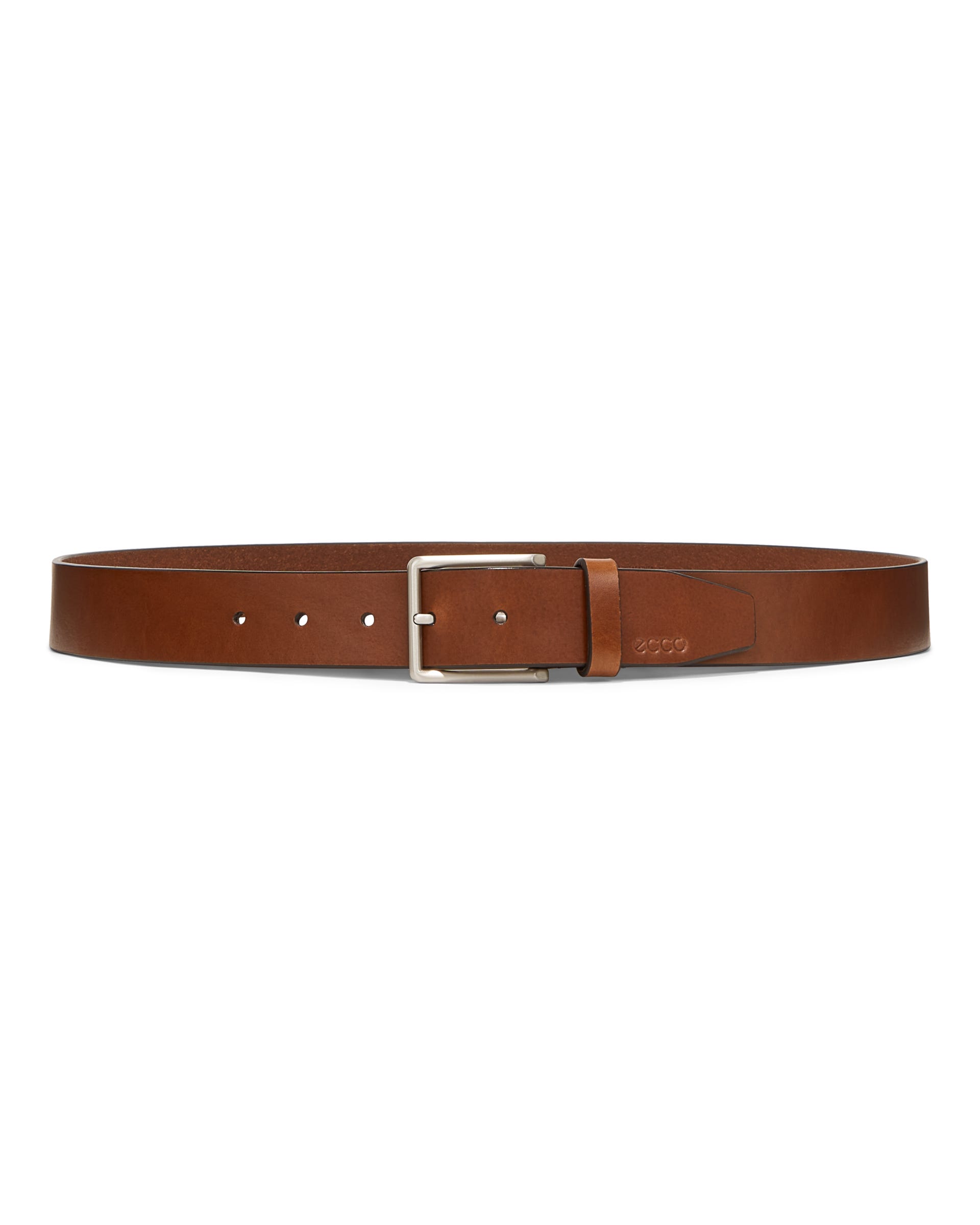Men's ECCO® Casual Leather Belt - Brown - Main