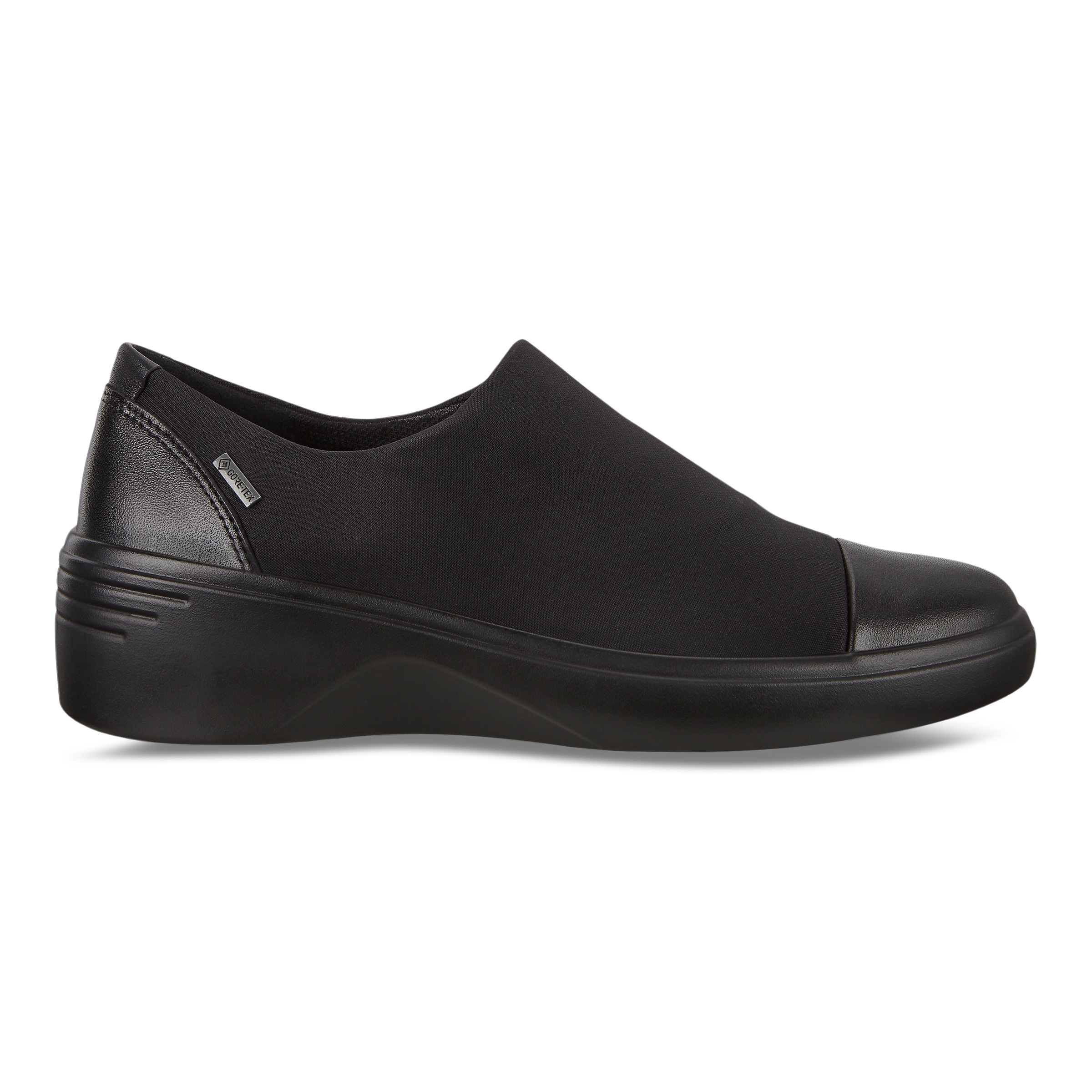 ECCO Women's Soft 7 Wedge Slip-ons - Black - Outside