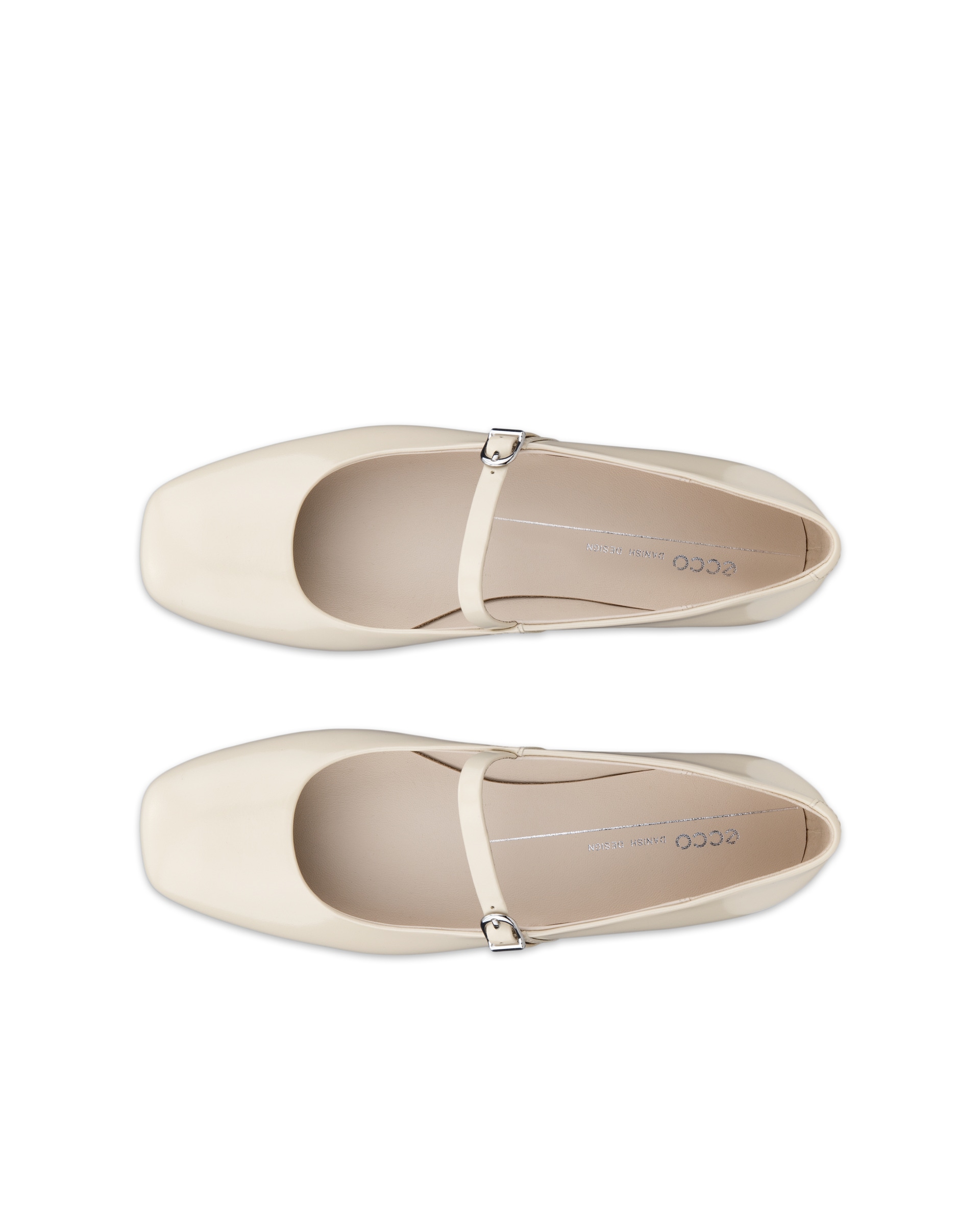Dámské kožené baleríny ECCO® MARGOT - Béžová - Top left pair