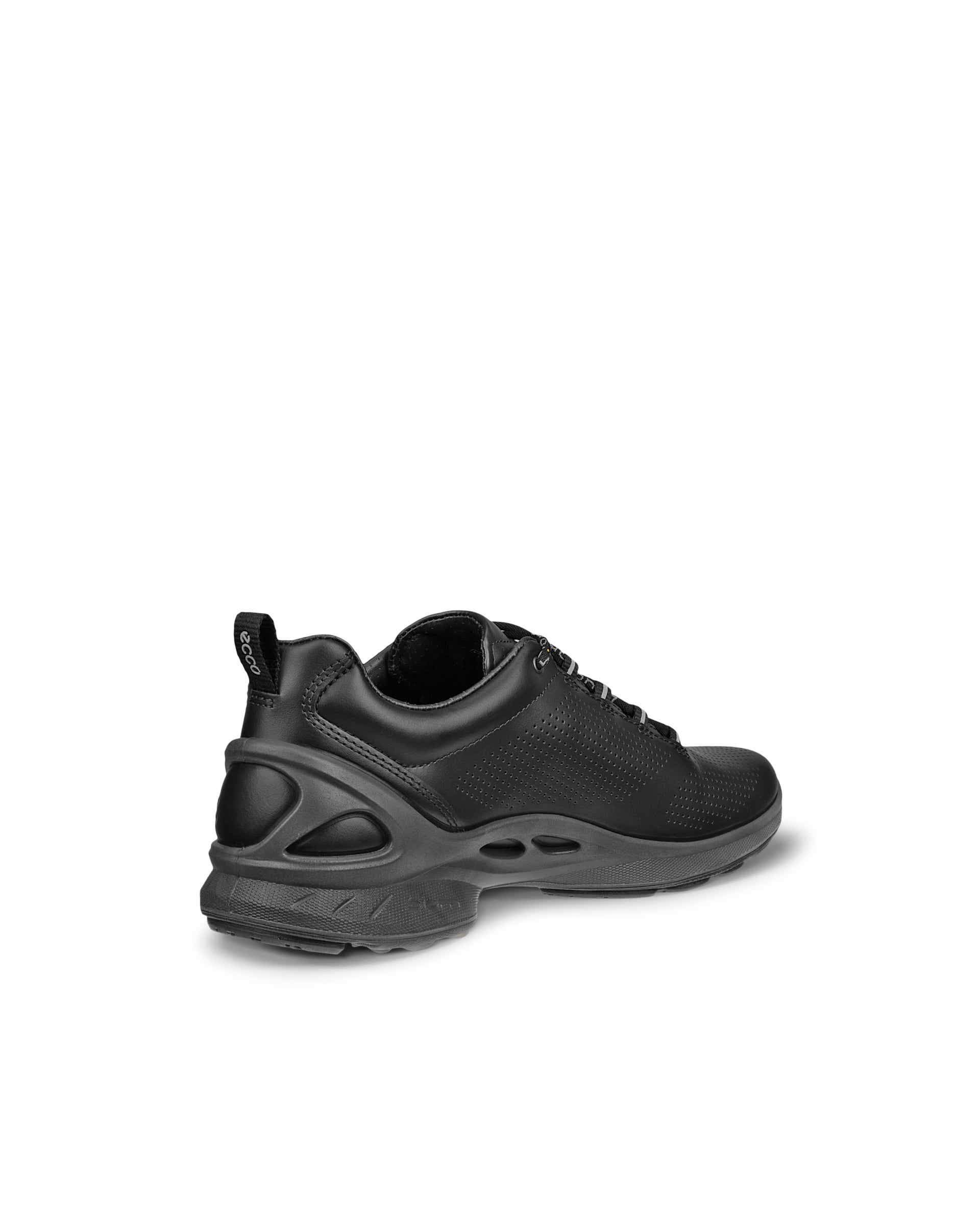 Women's ECCO® Biom Fjuel Leather Outdoor Sneaker - Black - Back