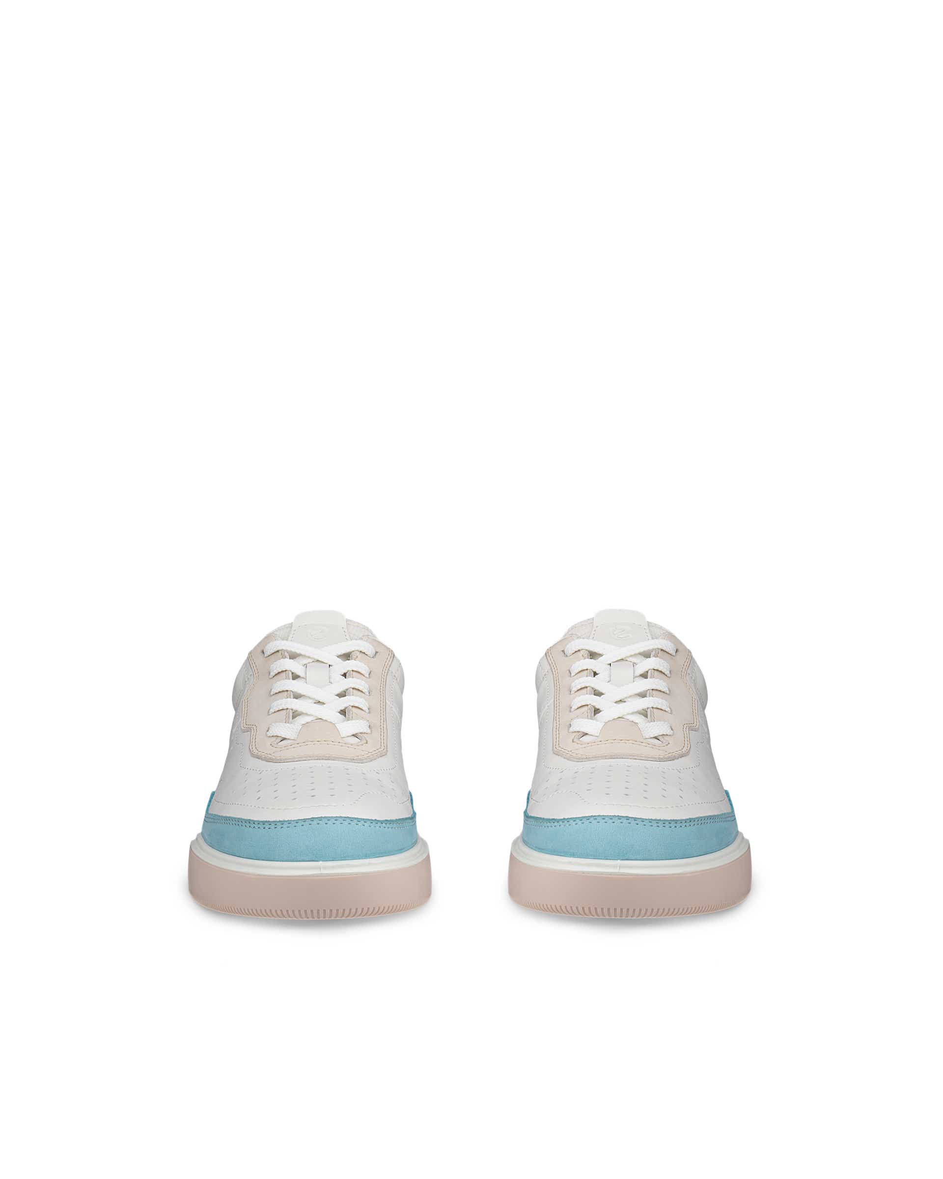 ECCO® Street Court baskets en cuir pour femme - Blanc - Front pair