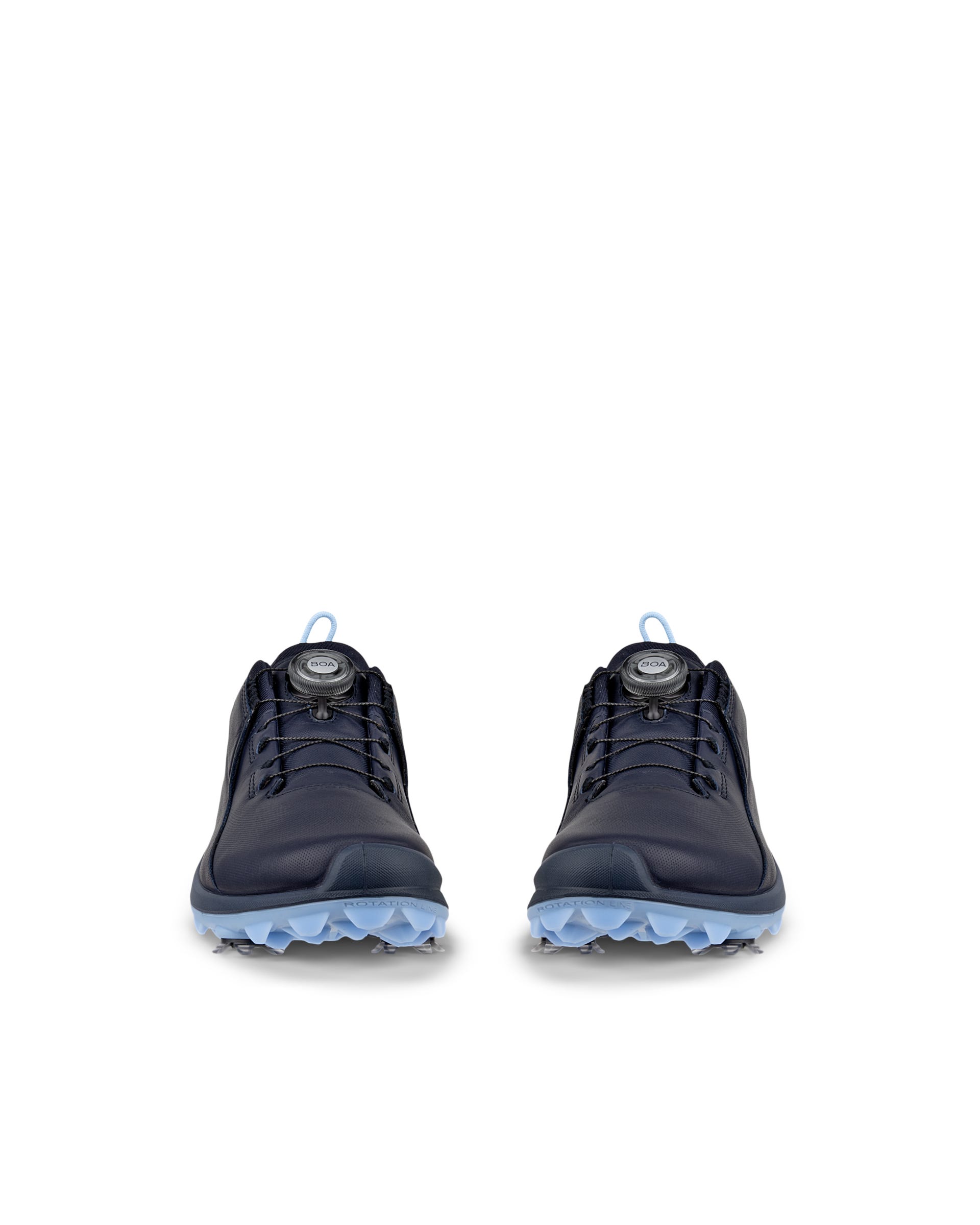 Women's ECCO® GOLF BIOM TOUR Leather Waterproof Golf Spikes - Blue - Outside