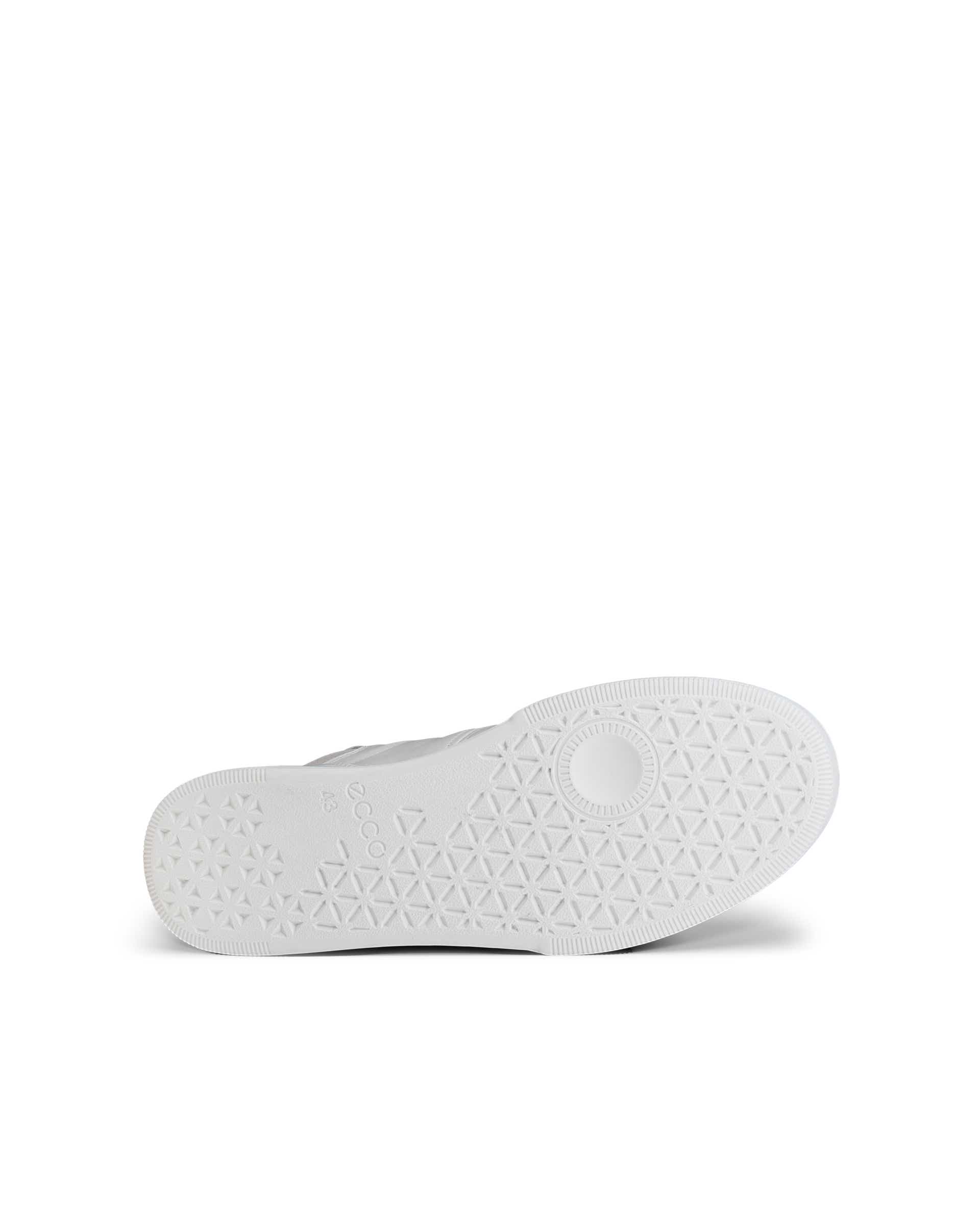 Męskie skórzane wysokie sneakersy ECCO® STREET COURT - Biały - Sole