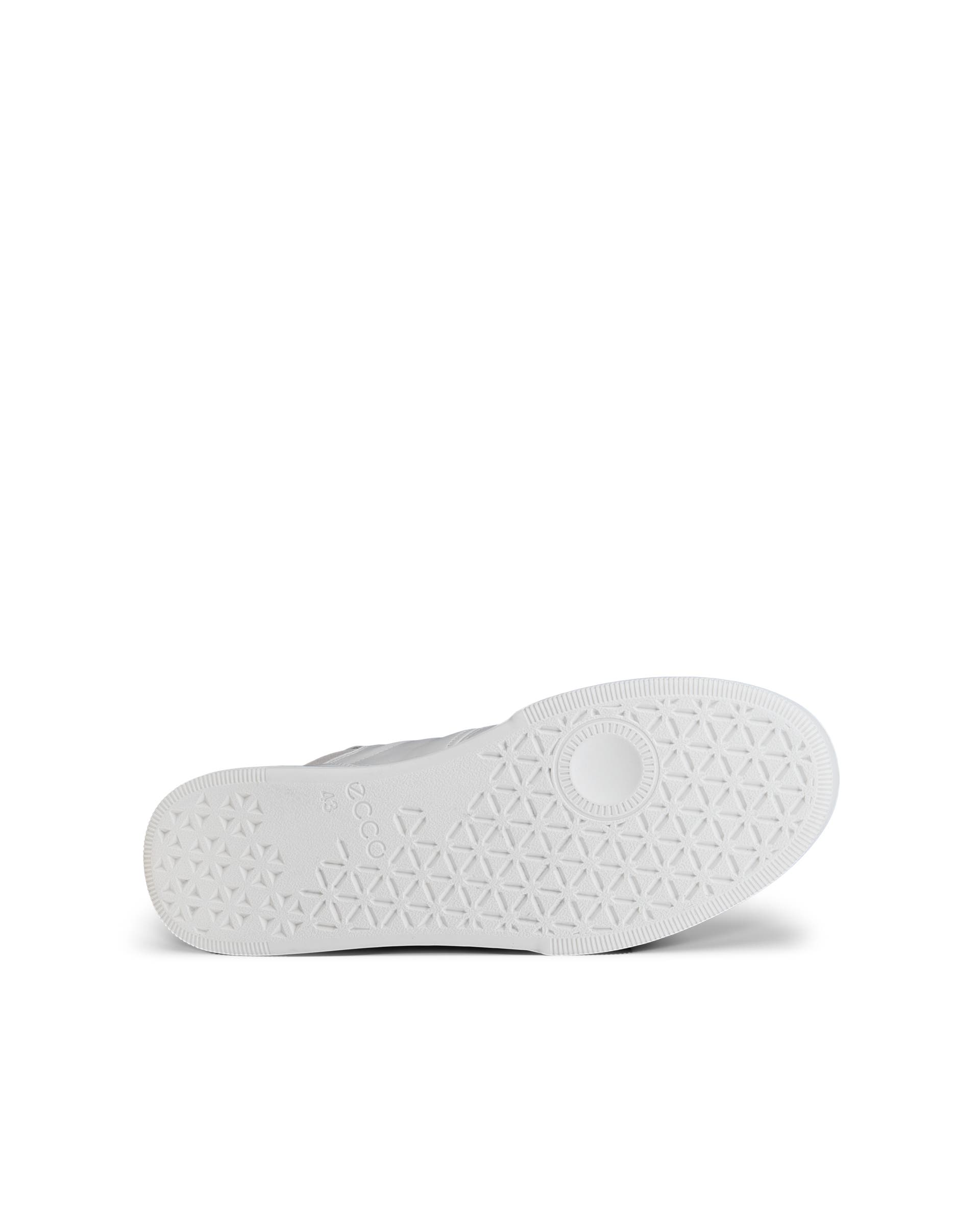 Męskie skórzane wysokie sneakersy ECCO® STREET COURT - Biały - Sole