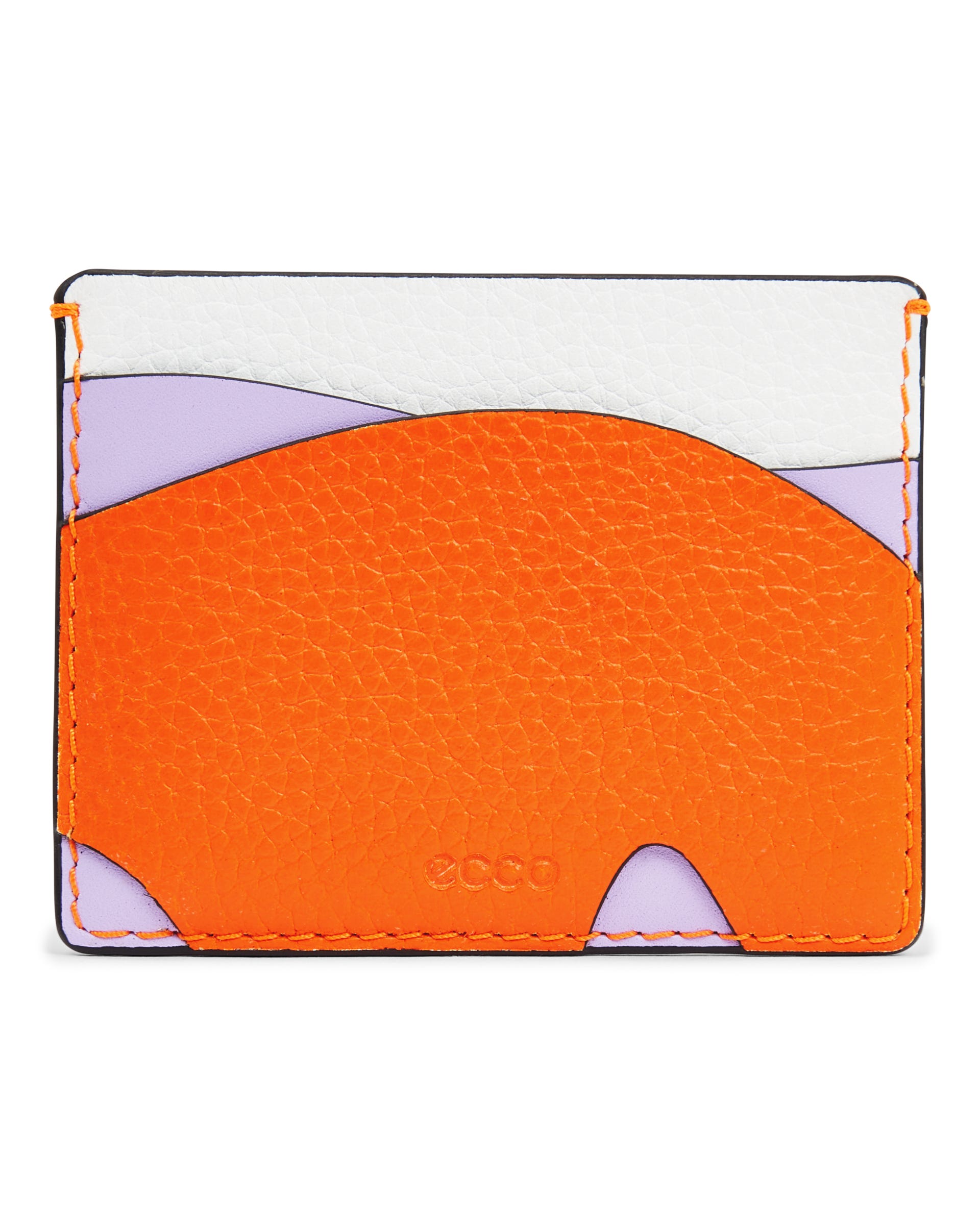 ECCO® Circular Leather Card Case - Orange - Main