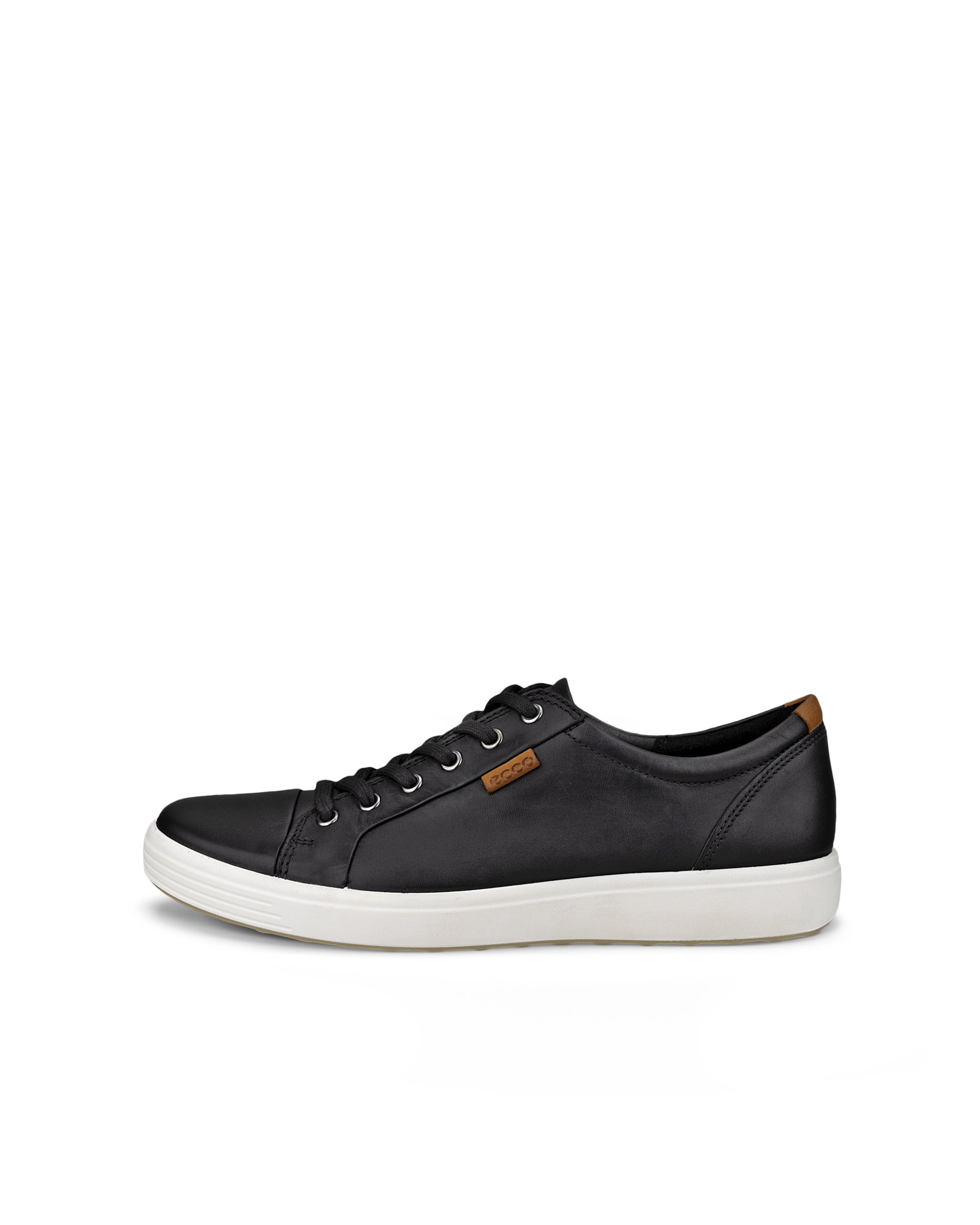 Zapatillas de piel ECCO® Soft 7 para hombre - Negro - Outside