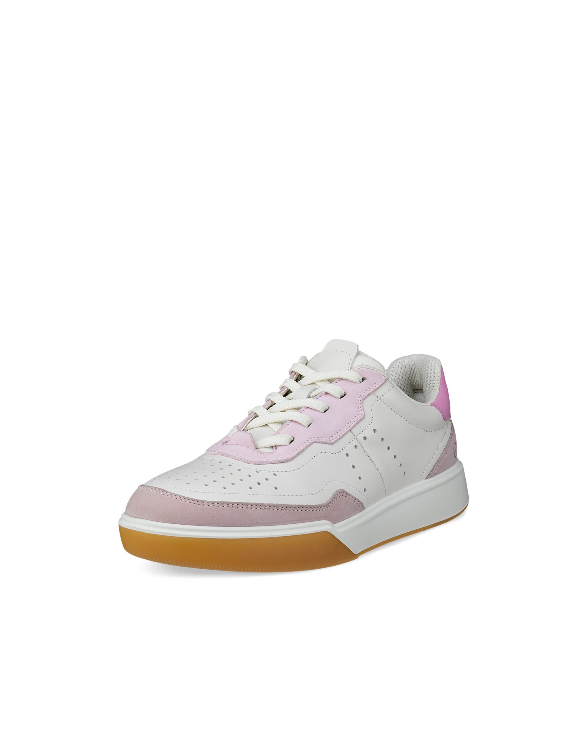 ECCO® STREET COURT baskets en cuir pour femme - Blanc - Main