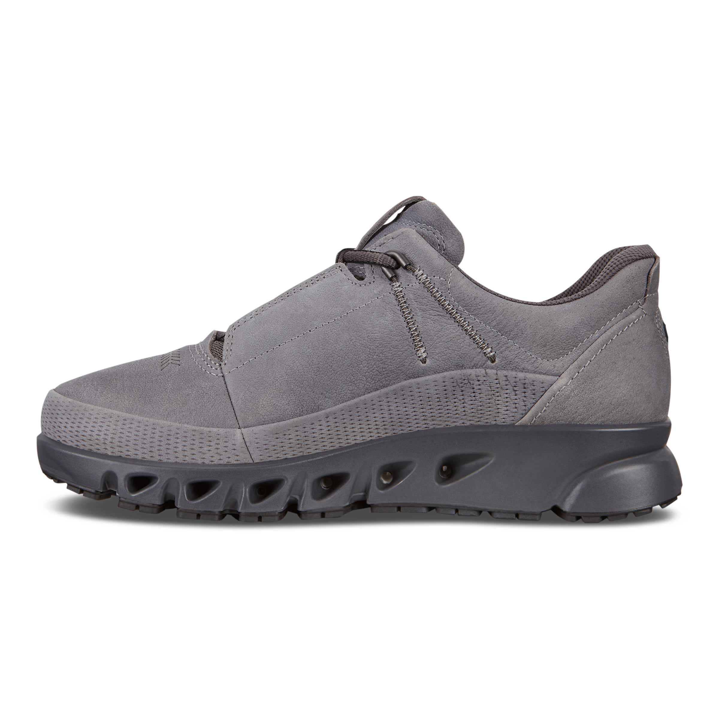 Men's ECCO® Multi-Vent Leather Gore-Tex Outdoor Sneaker - Grey - Inside