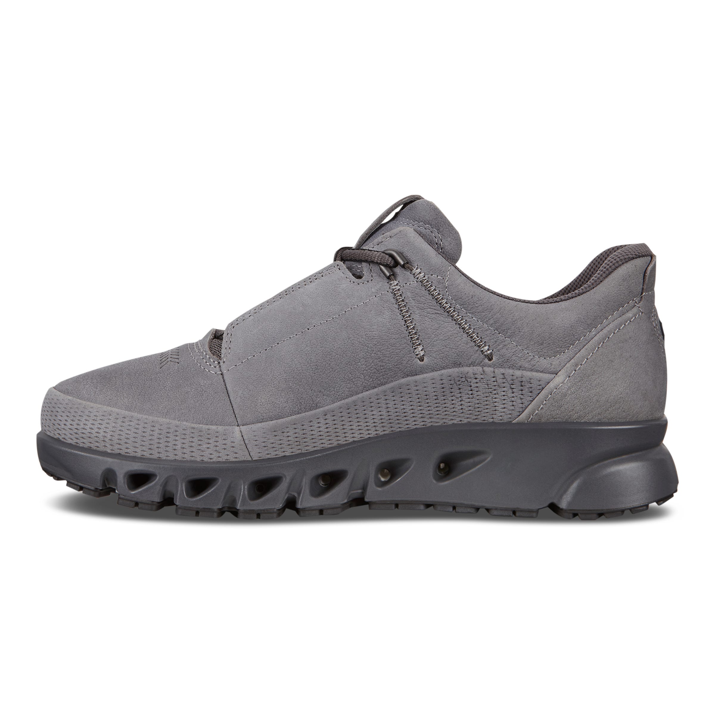 Men's ECCO® Multi-Vent Leather Gore-Tex Outdoor Sneaker - Grey - Inside