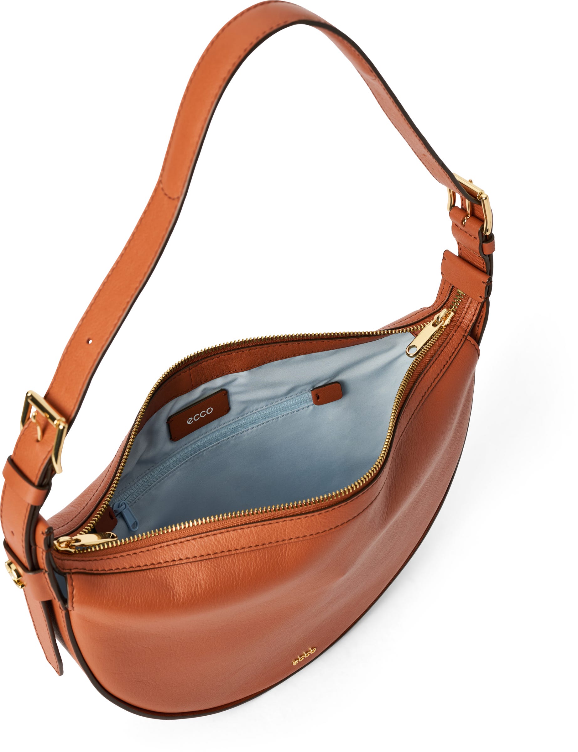 ECCO® FORTUNE Leather Shoulder Bag - Brown - Inside