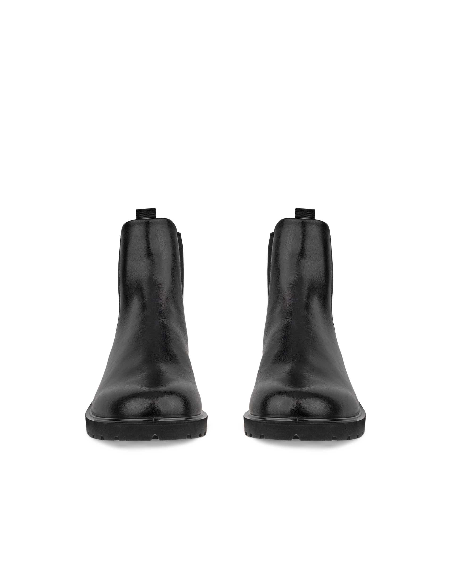 Damskie skórzane sztyblety Chelsea ECCO® METROPOLE VIENNA - Czarny - Front pair