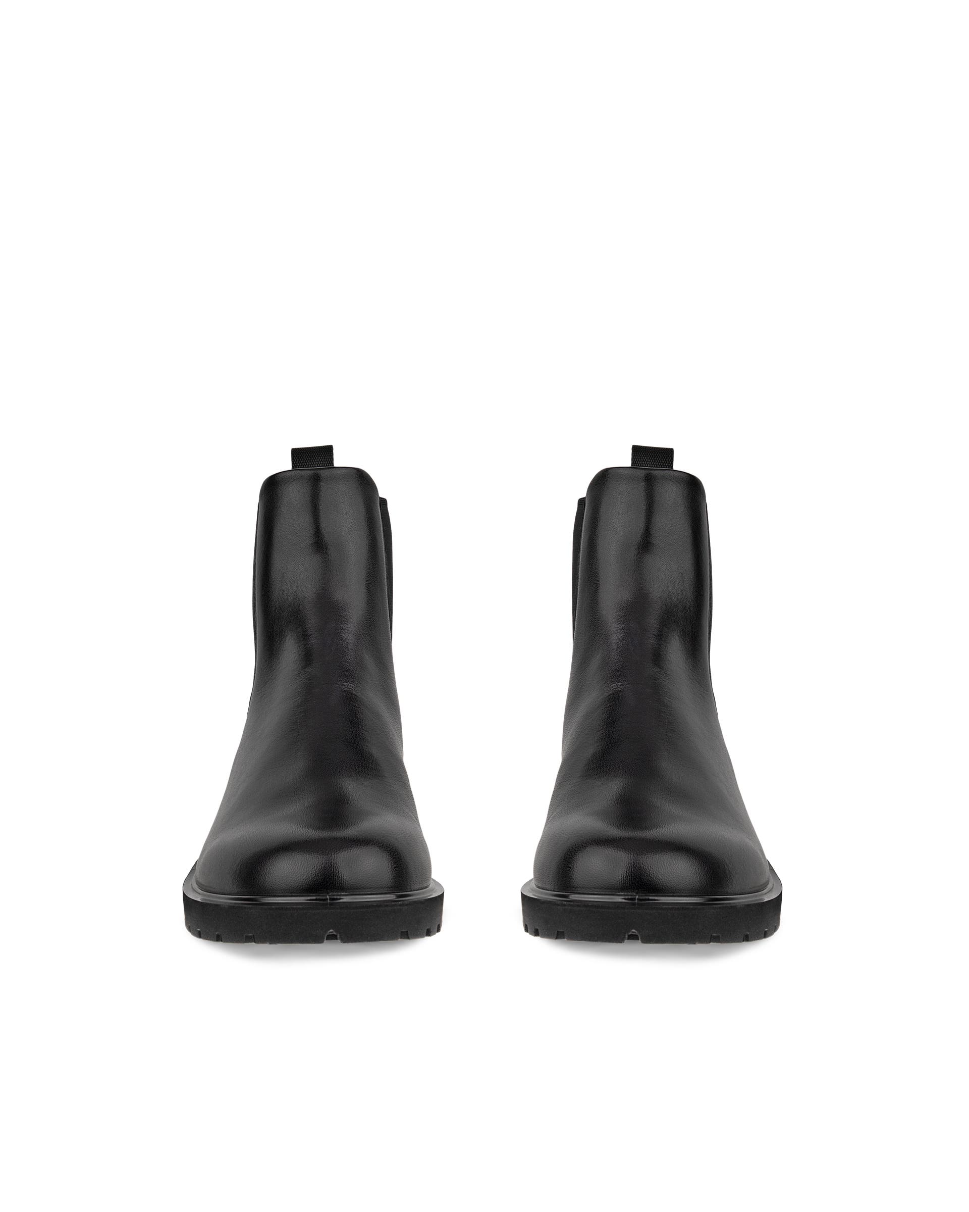 Damskie skórzane sztyblety Chelsea ECCO® METROPOLE VIENNA - Czarny - Front pair